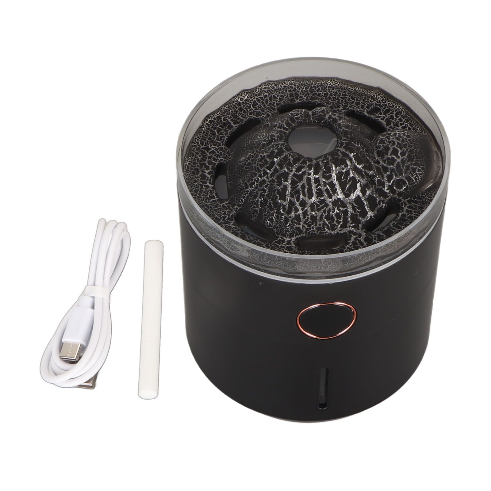 Aromatherapy Mist Diffuser Intelligent Multifunctional Timing Atomizing Flame Humidifier for Bedroom Living Room White - Image 2