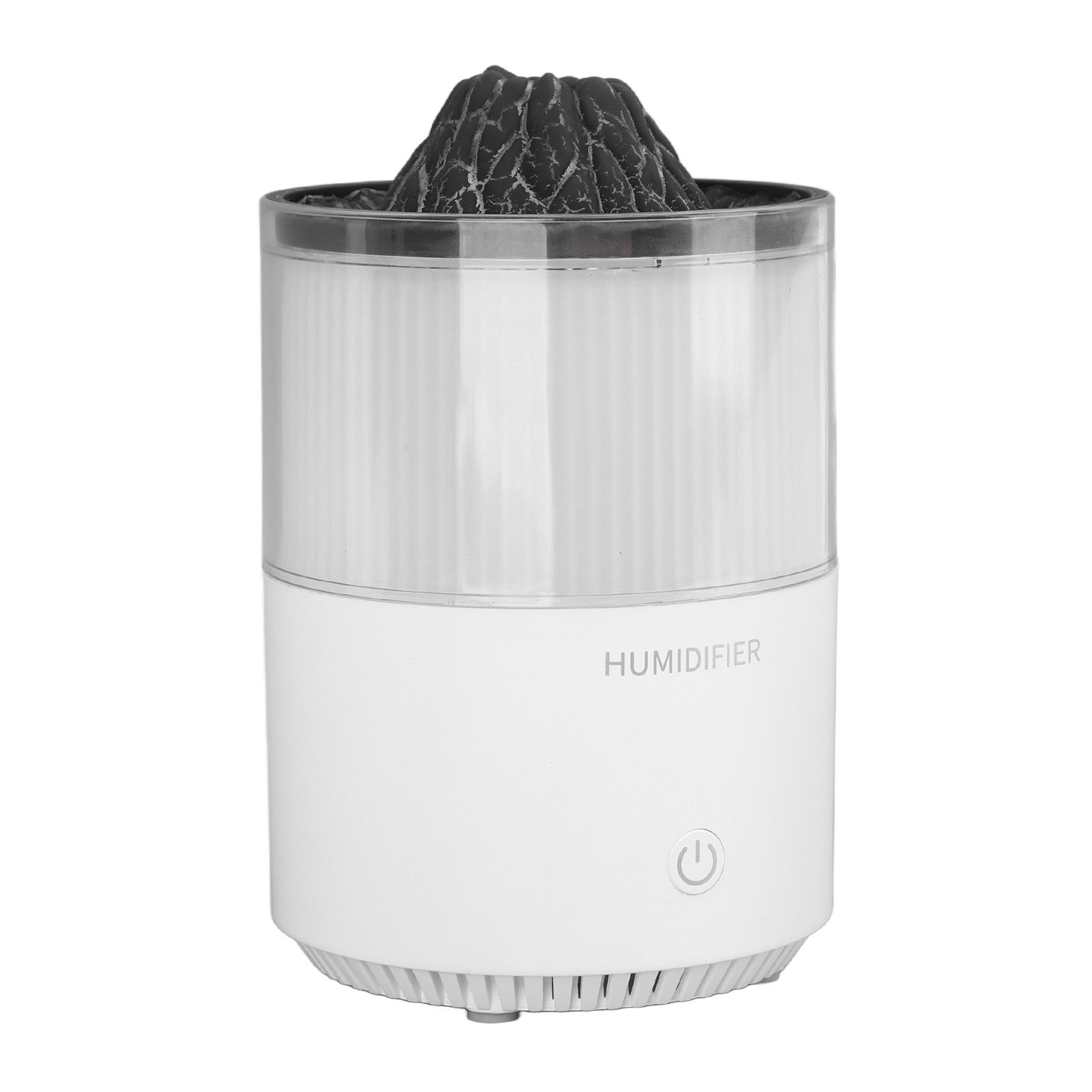 Essential Oil Diffuser Humidifier Simulation Volcano 200ml with Colorful Light Low Noise Desktop Humidifier for Home Bedroom Office White - Image 2