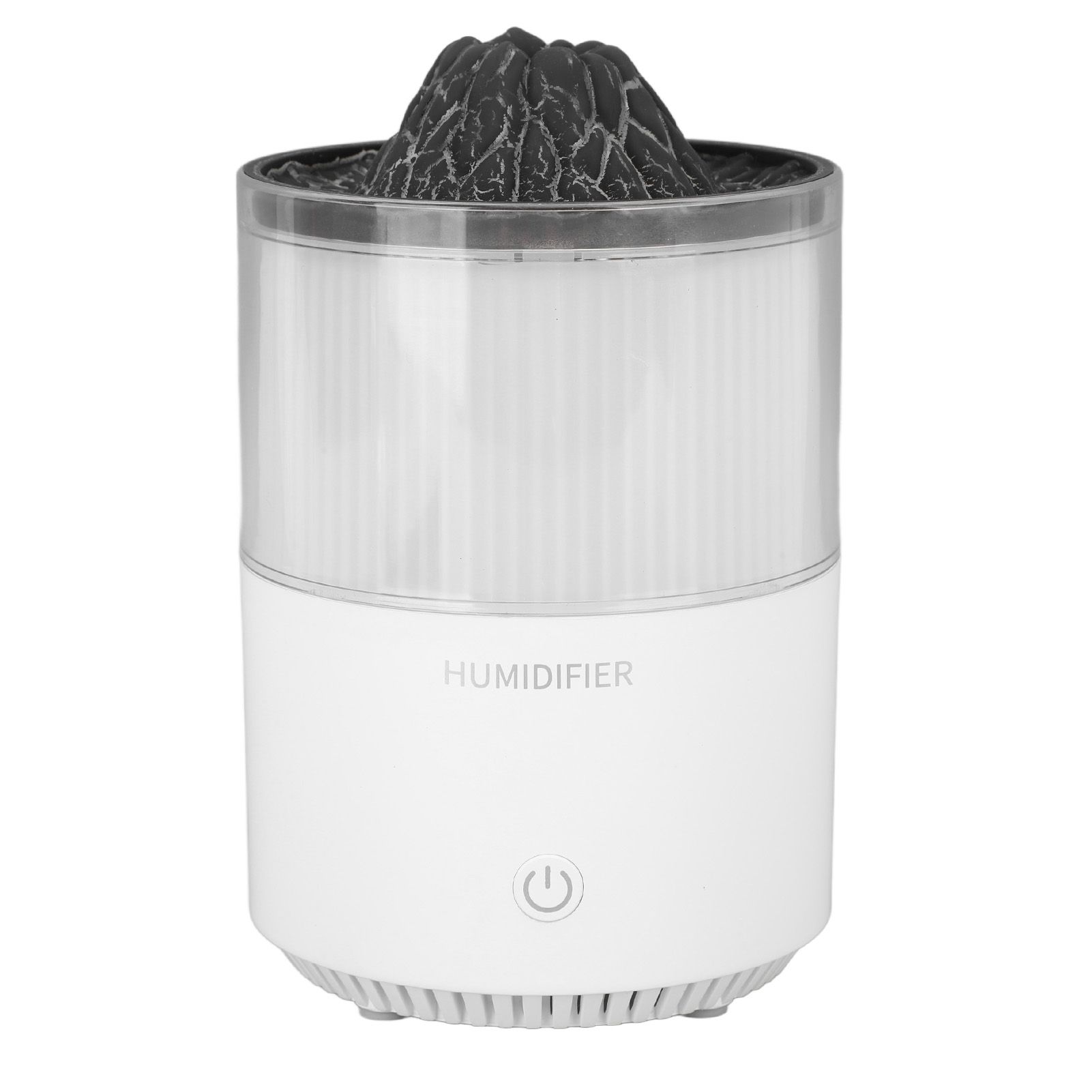 Essential Oil Diffuser Humidifier Simulation Volcano 200ml with Colorful Light Low Noise Desktop Humidifier for Home Bedroom Office White - Image 3