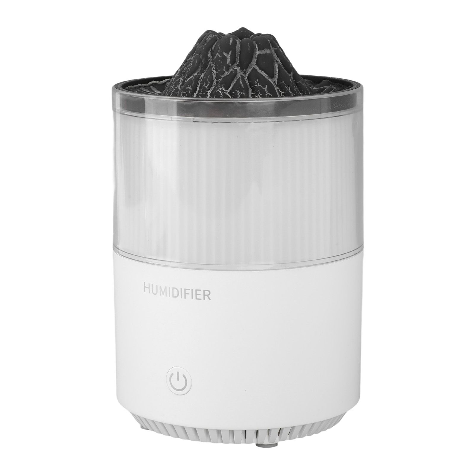 Essential Oil Diffuser Humidifier Simulation Volcano 200ml with Colorful Light Low Noise Desktop Humidifier for Home Bedroom Office White - Image 4