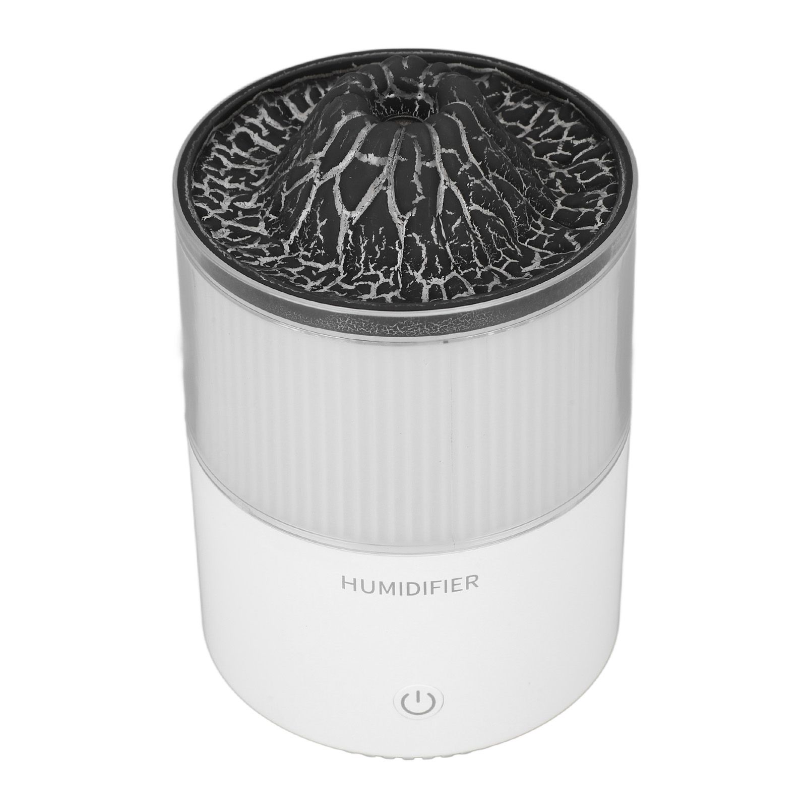Essential Oil Diffuser Humidifier Simulation Volcano 200ml with Colorful Light Low Noise Desktop Humidifier for Home Bedroom Office White - Image 5