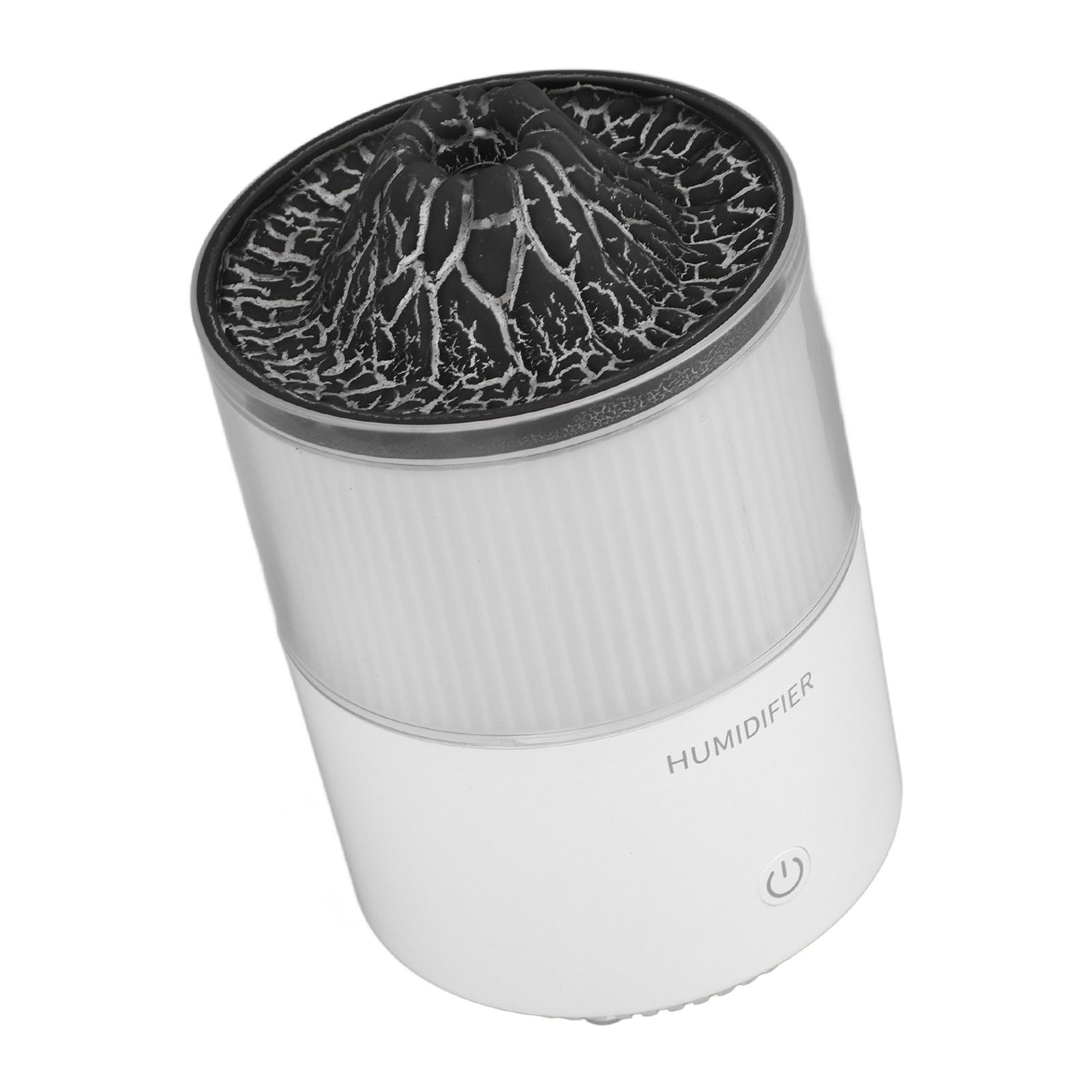 Essential Oil Diffuser Humidifier Simulation Volcano 200ml with Colorful Light Low Noise Desktop Humidifier for Home Bedroom Office White - Image 7