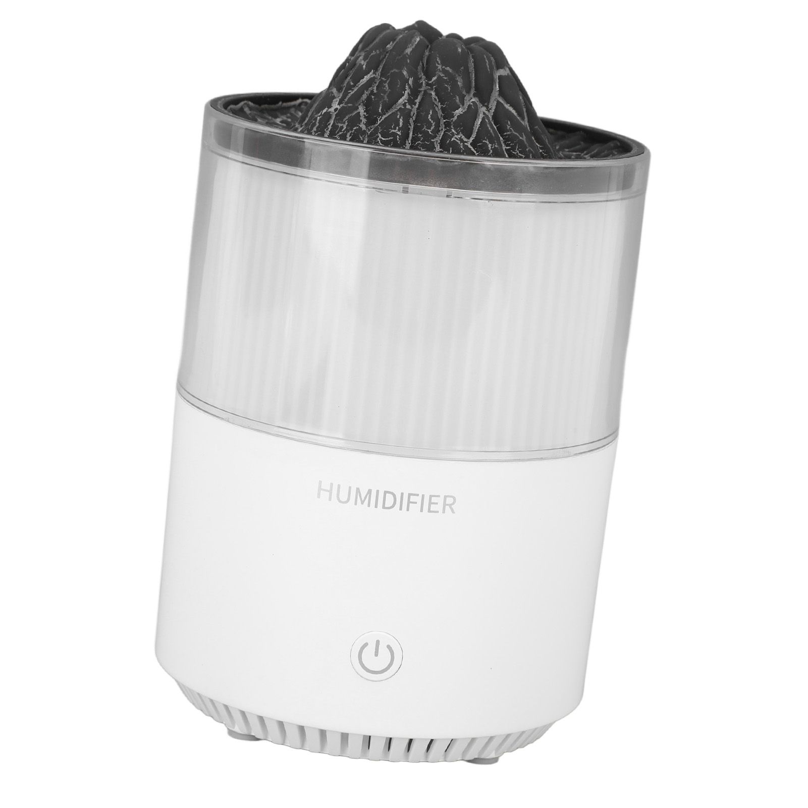 Essential Oil Diffuser Humidifier Simulation Volcano 200ml with Colorful Light Low Noise Desktop Humidifier for Home Bedroom Office White - Image 8