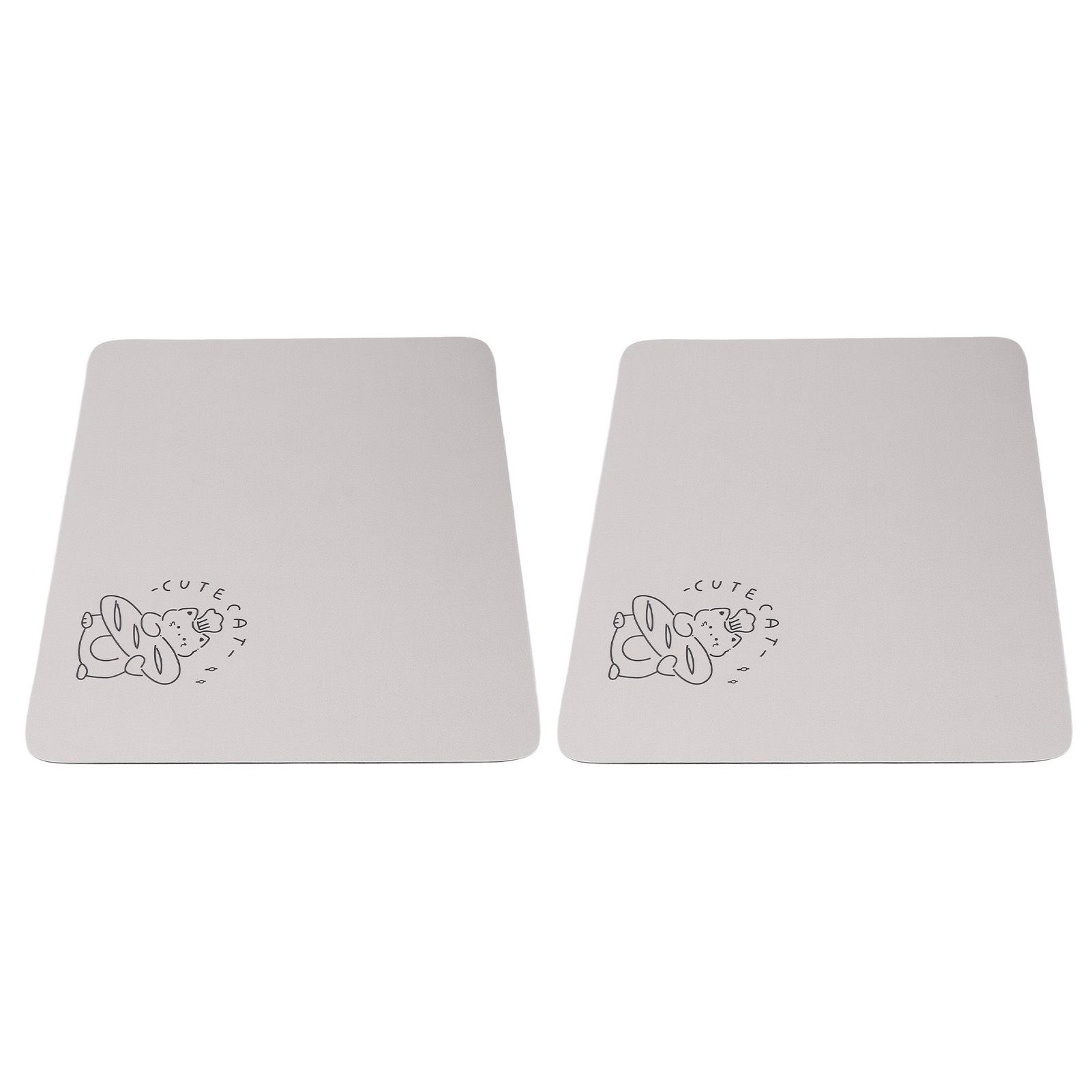 2PCS Coffee Bar Mat Multifunctional Prevent Slip Waterproof Shockproof Absorbent Dish Drying Mat for Kitchen Counter 30x40cm / 11.8x15.7in - Image 4