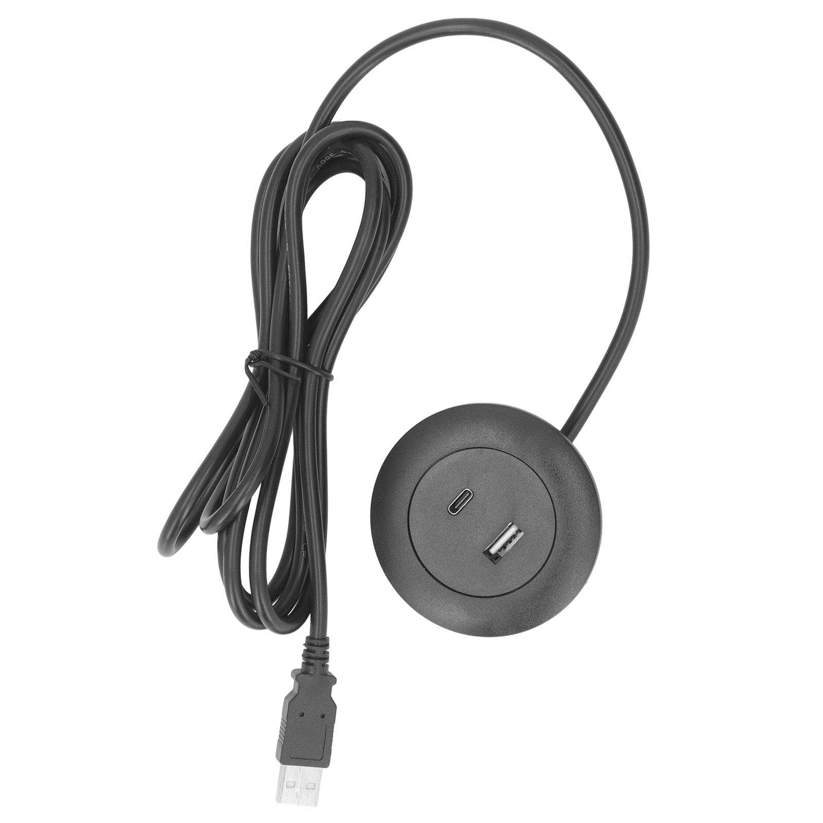 Embedded Charging Round Port Desktop Power Grommet for Sofas Tables Bedside Workbenches Offices Homes 5V Input - Image 1