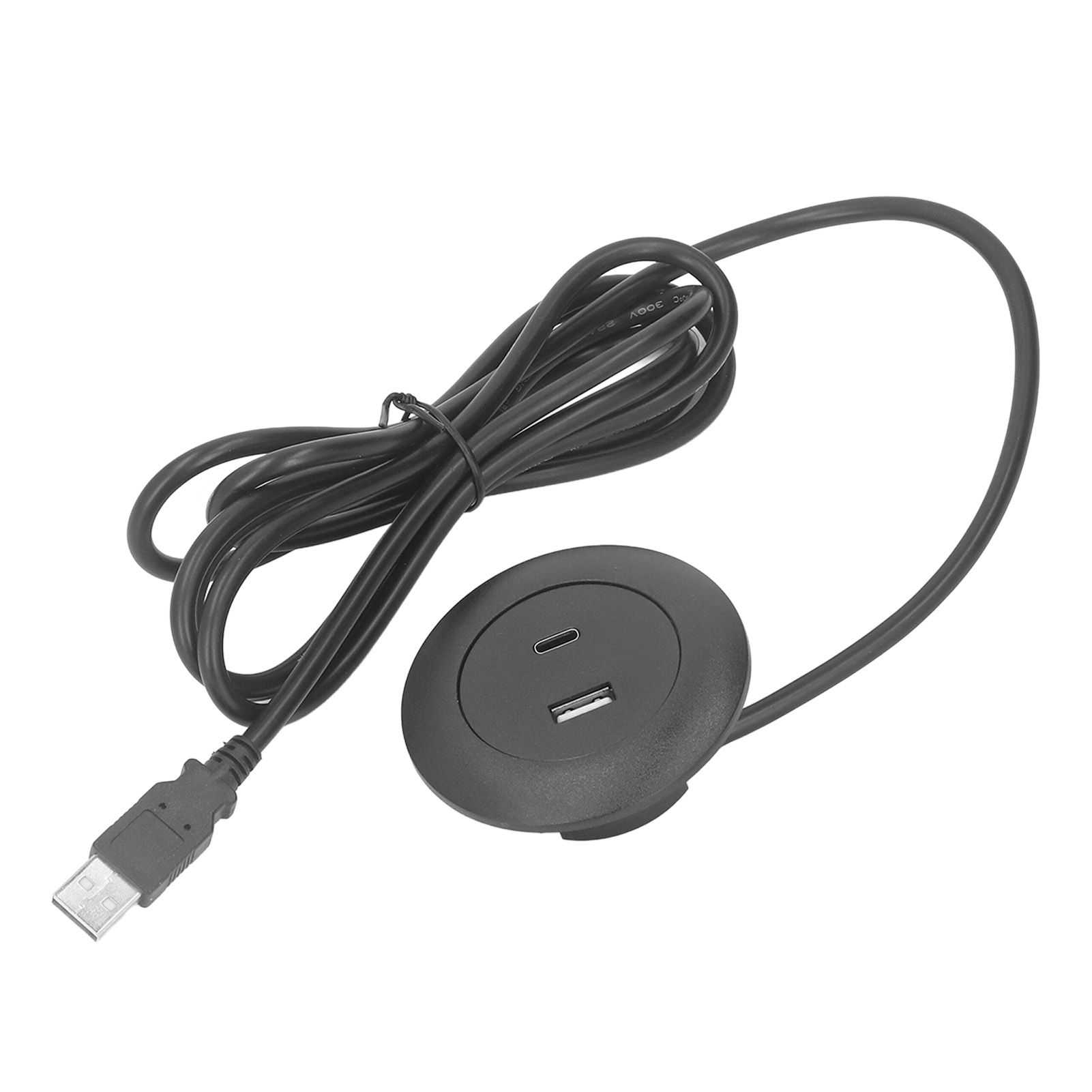 Embedded Charging Round Port Desktop Power Grommet for Sofas Tables Bedside Workbenches Offices Homes 5V Input - Image 2