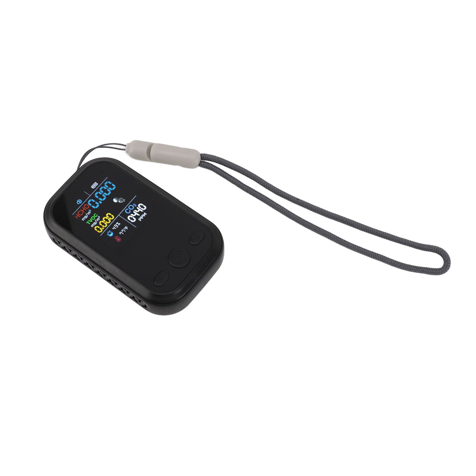 5 in 1 Air Quality Monitor Multifunctional Smart Portable CO2 Humidity Temperature Detector for Indoor Home Black - Image 6