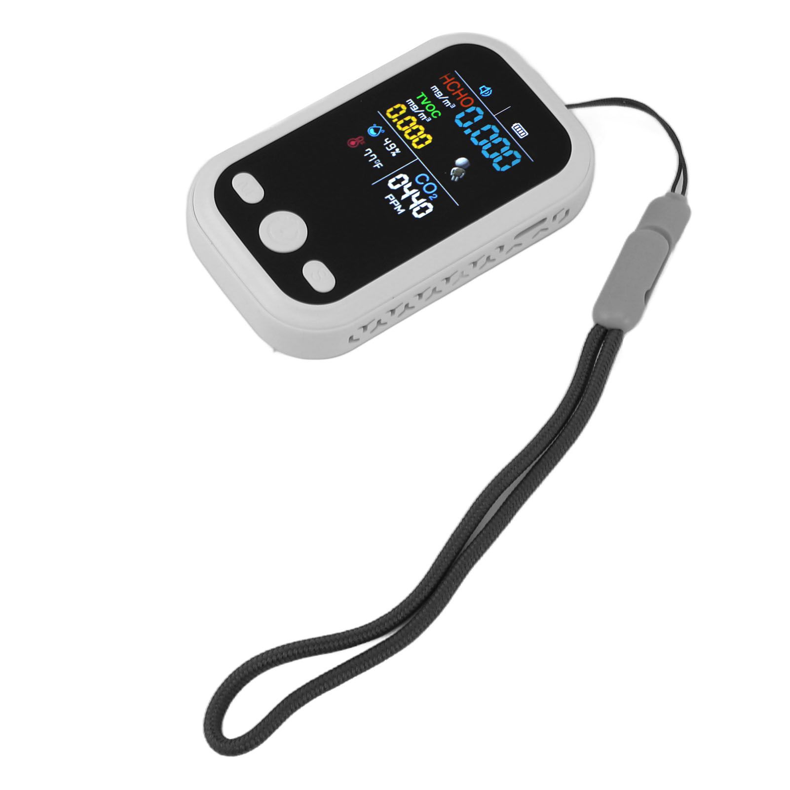 5 in 1 Air Quality Monitor Multifunctional Smart Portable CO2 Humidity Temperature Detector for Indoor Home White - Image 7
