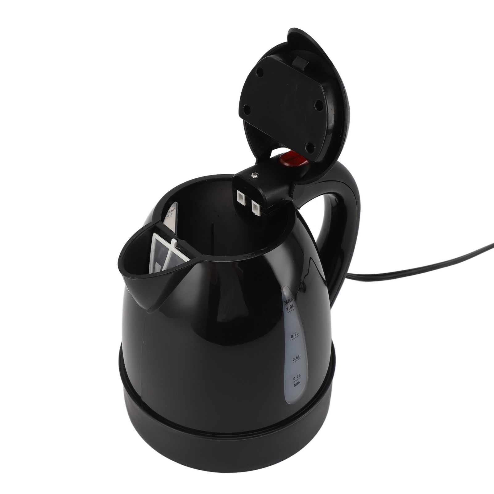 Electric Kettle 150W 1L Black Road Hot Water Boiler Stainless Steel Liner Auto Shut Off Tea Kettle Car Cigarette Plug 12V for Sedans SUVs - Image 3