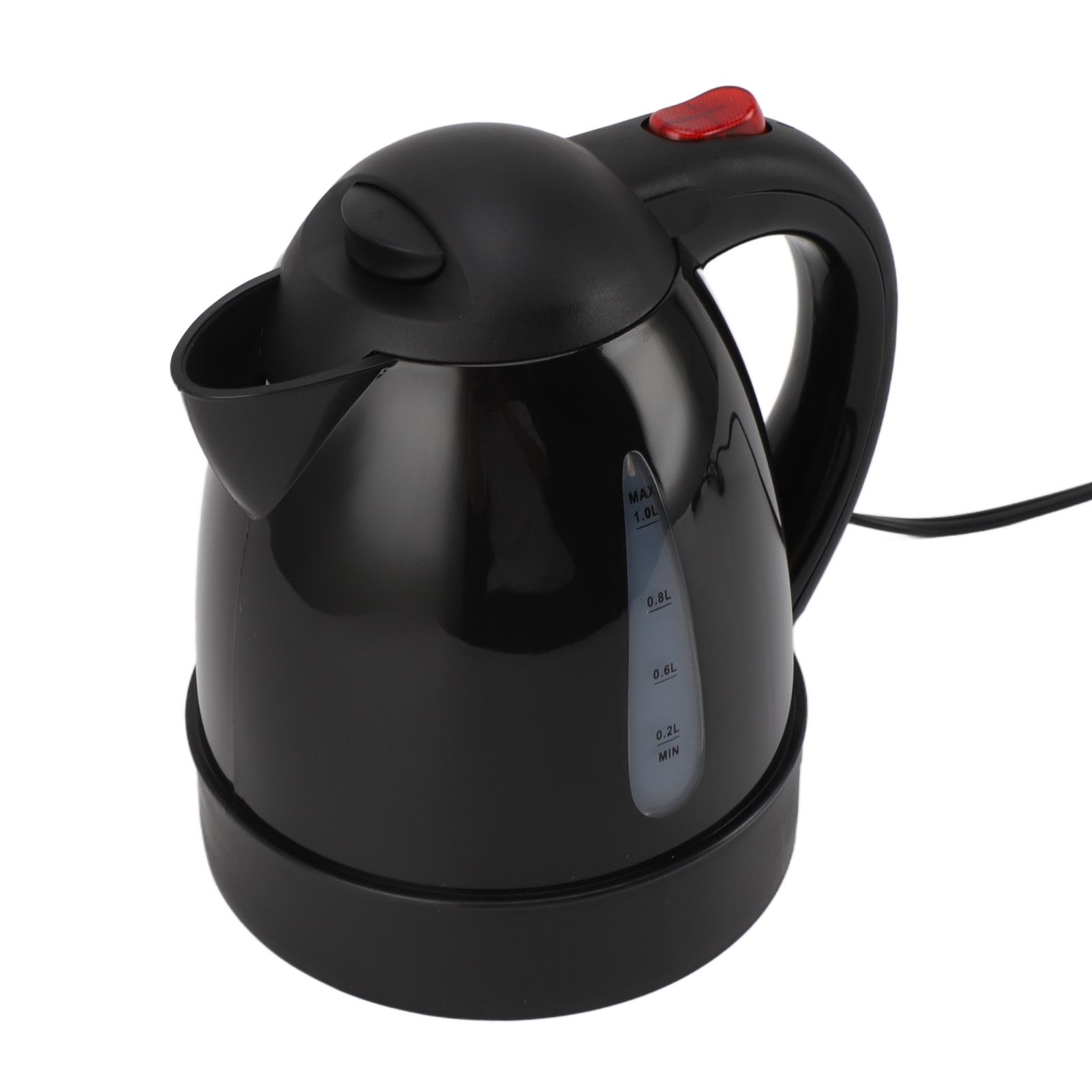 Electric Kettle 150W 1L Black Road Hot Water Boiler Stainless Steel Liner Auto Shut Off Tea Kettle Car Cigarette Plug 12V for Sedans SUVs - Image 6