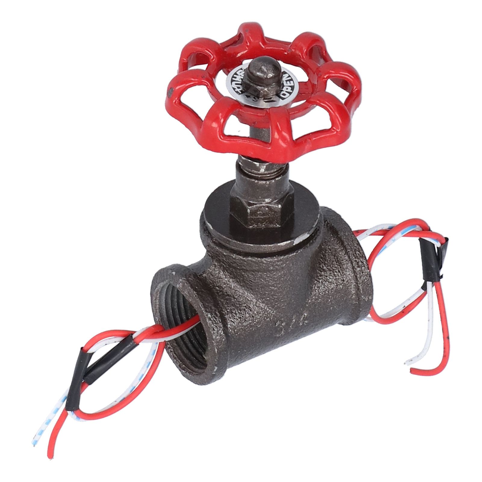 Vintage 3/4in Stop Valve Rotating Light Switch with Electric Wire for Steampunk Lamps Table Lamps - Image 1