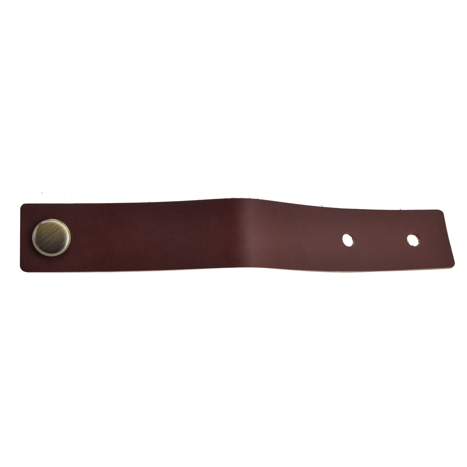 Artificial Leather Luggage Handle Modern Single Hole Concealed Cabinet Pull for Door WardrobeDark Brown - Image 6