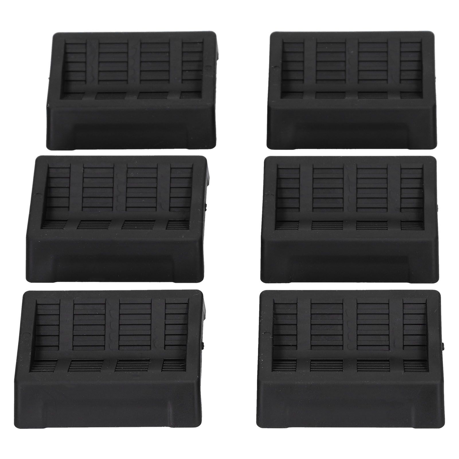 6PCS Furniture Cups Bed Stoppers Rubber Caster Cups Furniture Coasters for Bed Chair Cabinet Sofa Closet Black - Image 1