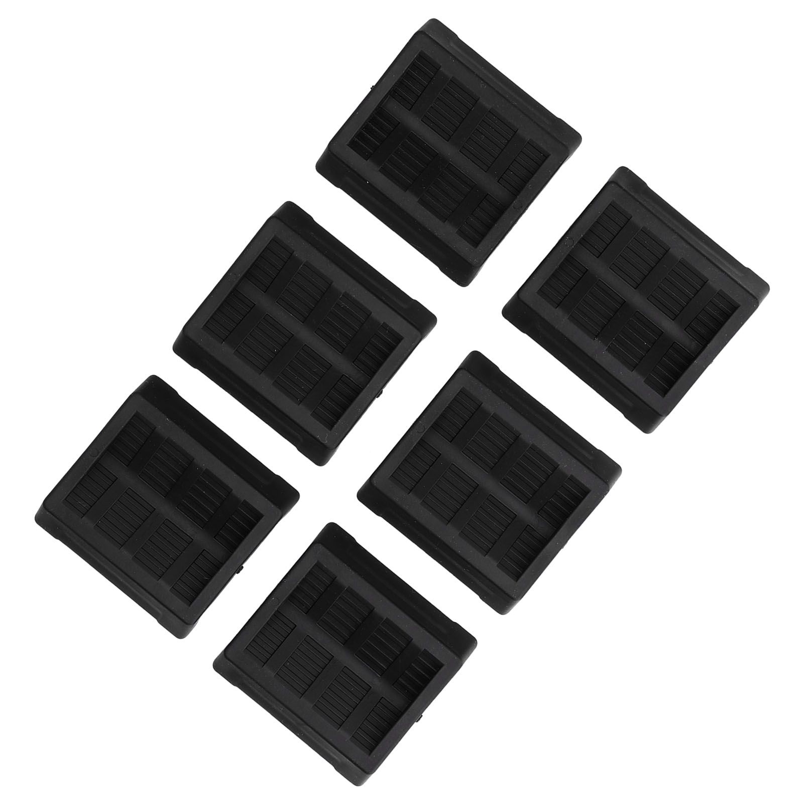 6PCS Furniture Cups Bed Stoppers Rubber Caster Cups Furniture Coasters for Bed Chair Cabinet Sofa Closet Black - Image 2