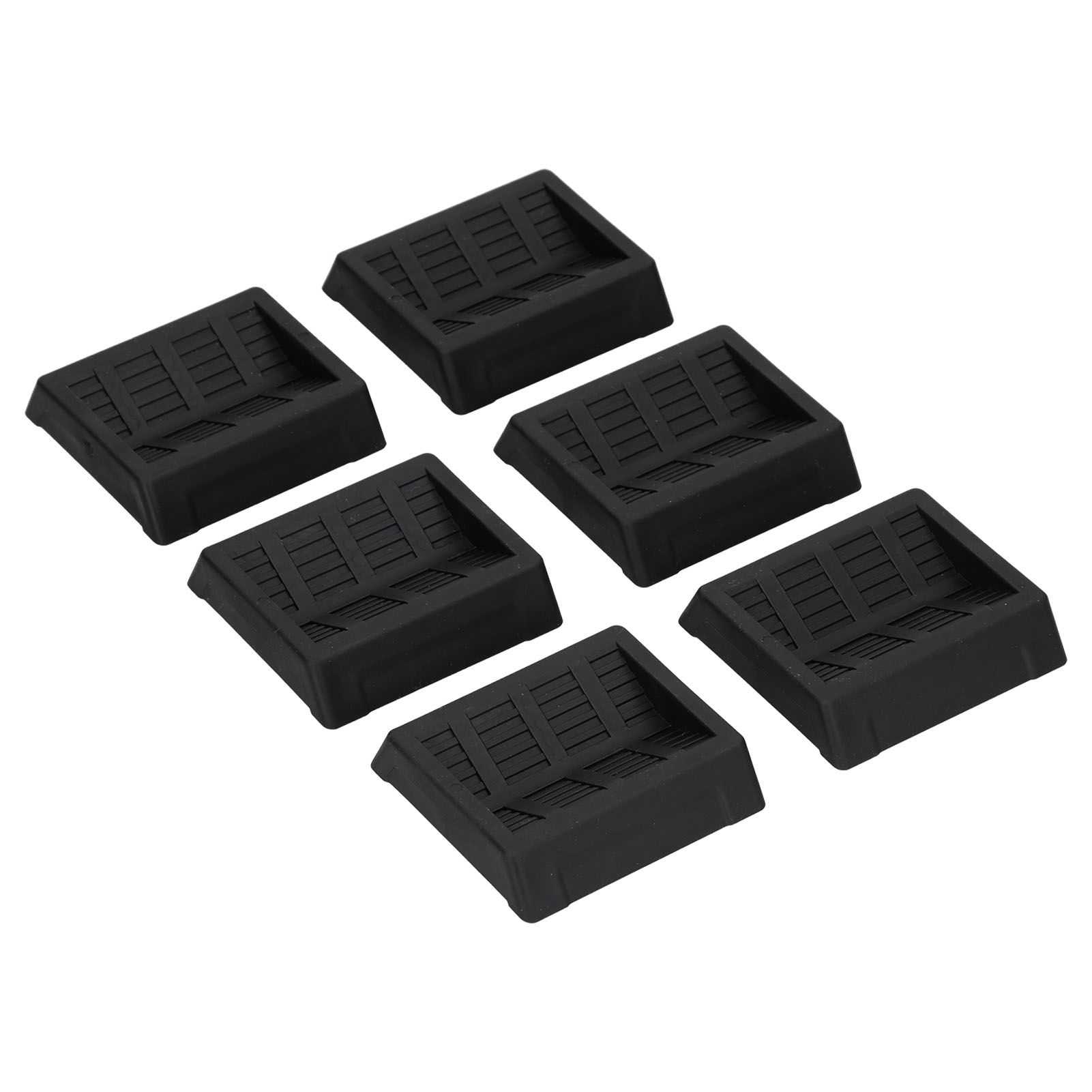 6PCS Furniture Cups Bed Stoppers Rubber Caster Cups Furniture Coasters for Bed Chair Cabinet Sofa Closet Black - Image 3
