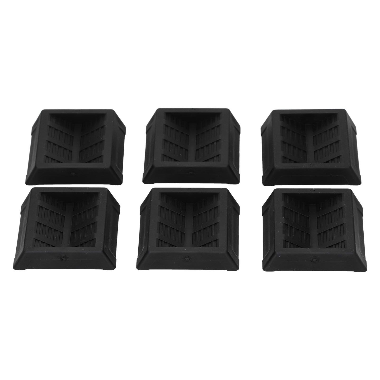 6PCS Furniture Cups Bed Stoppers Rubber Caster Cups Furniture Coasters for Bed Chair Cabinet Sofa Closet Black - Image 4