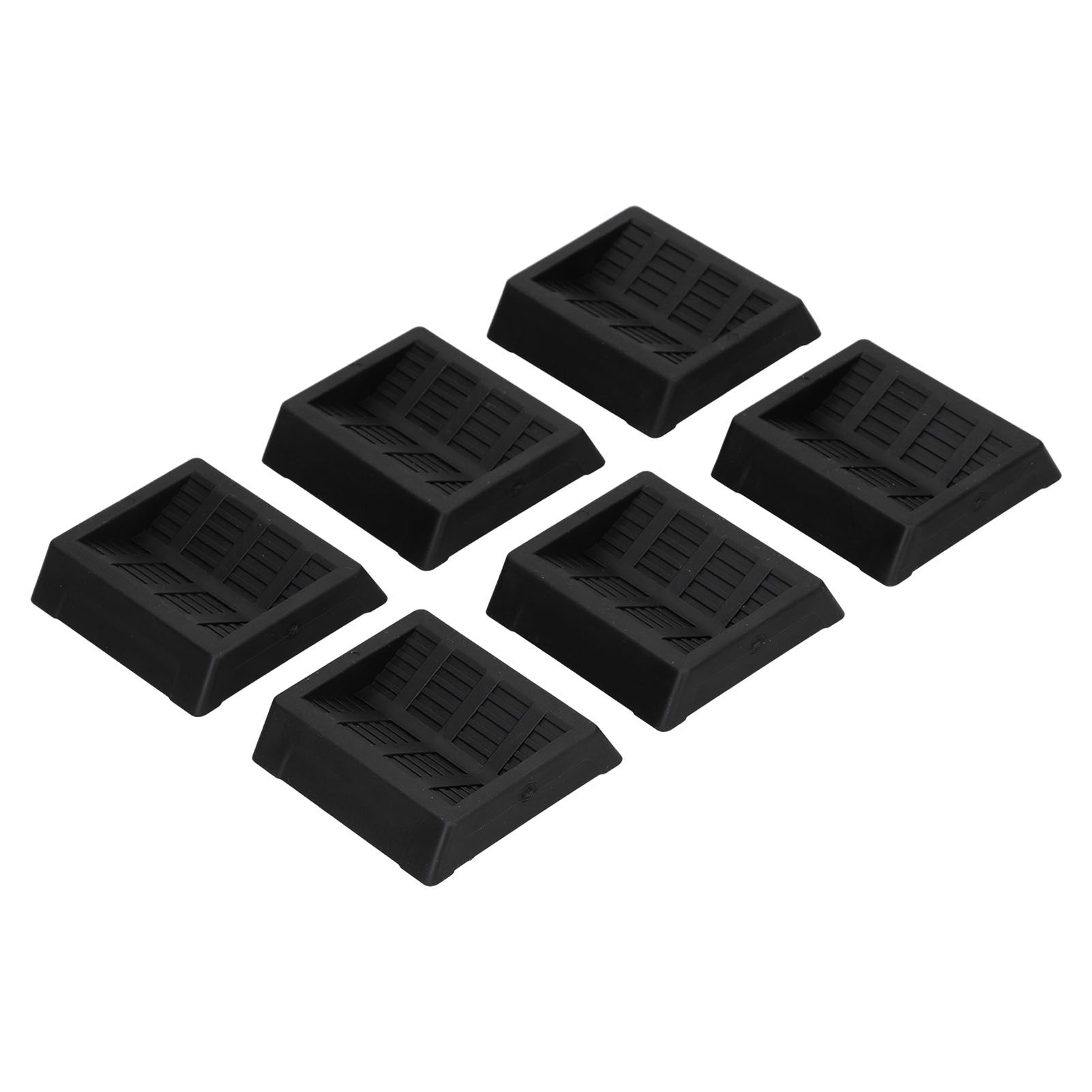 6PCS Furniture Cups Bed Stoppers Rubber Caster Cups Furniture Coasters for Bed Chair Cabinet Sofa Closet Black - Image 5