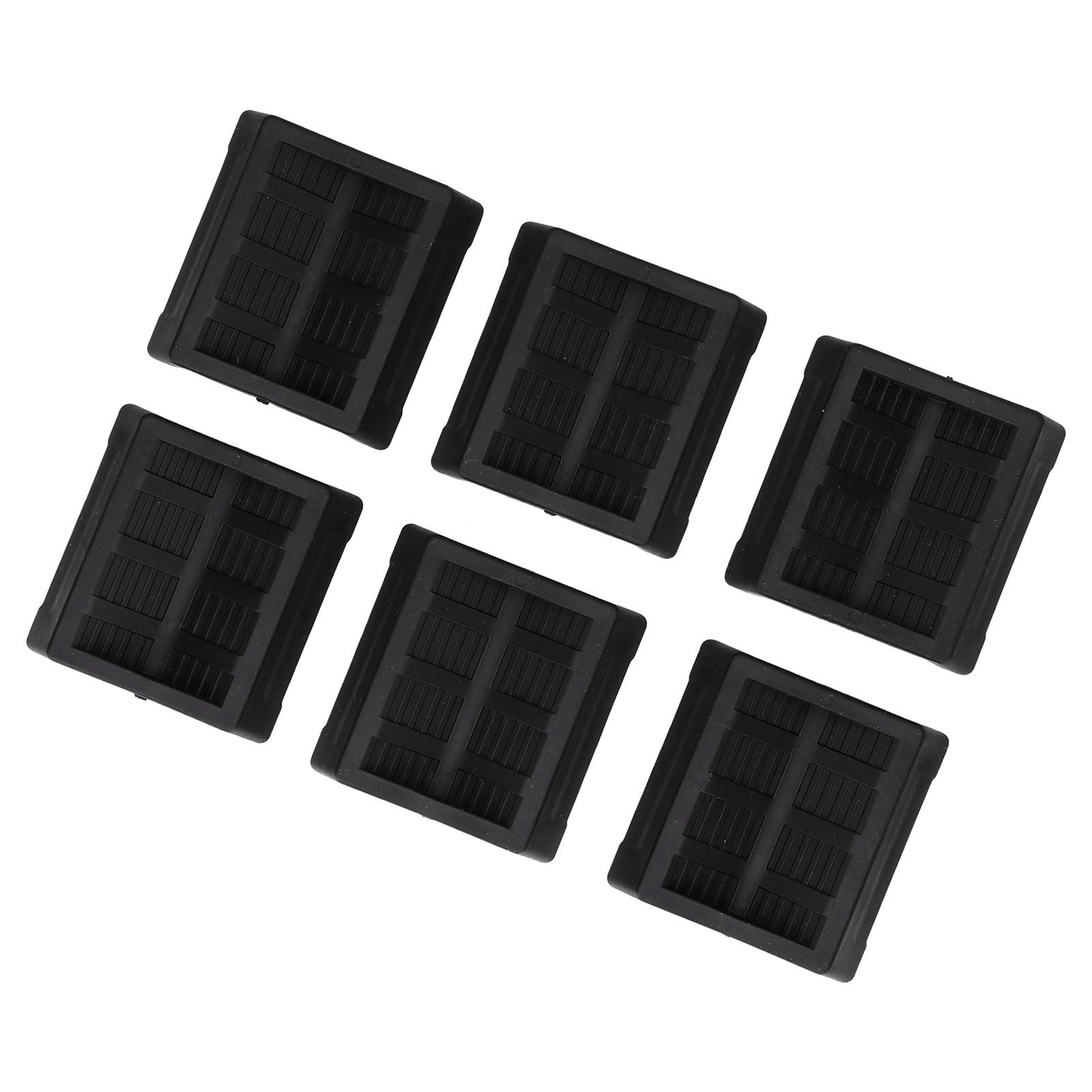 6PCS Furniture Cups Bed Stoppers Rubber Caster Cups Furniture Coasters for Bed Chair Cabinet Sofa Closet Black - Image 8