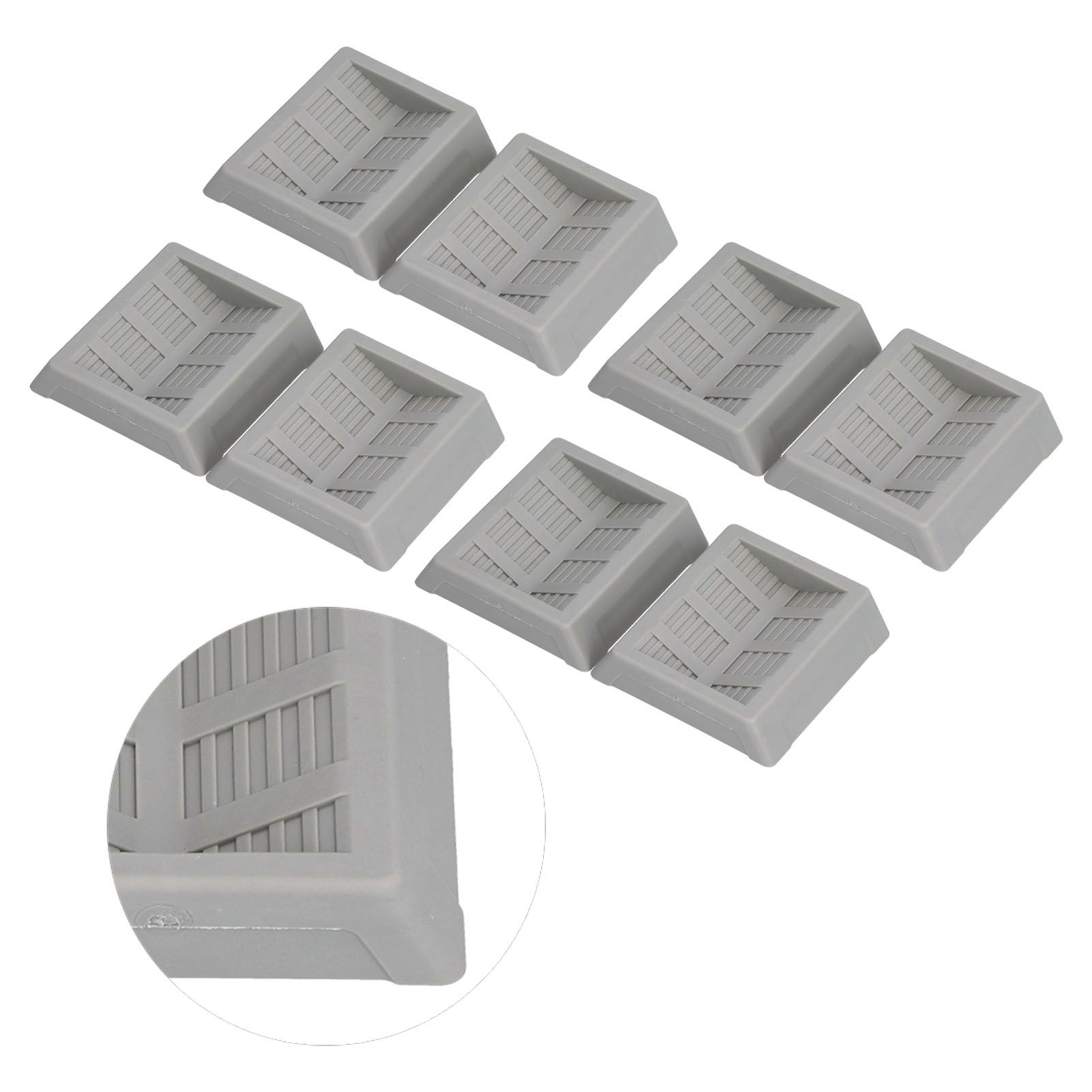 8PCS Rubber Caster Cups Furniture Wheel Stoppers Floor Protector for Bed Office Chair Cabinet Sofa Closet Wheels - Image 2