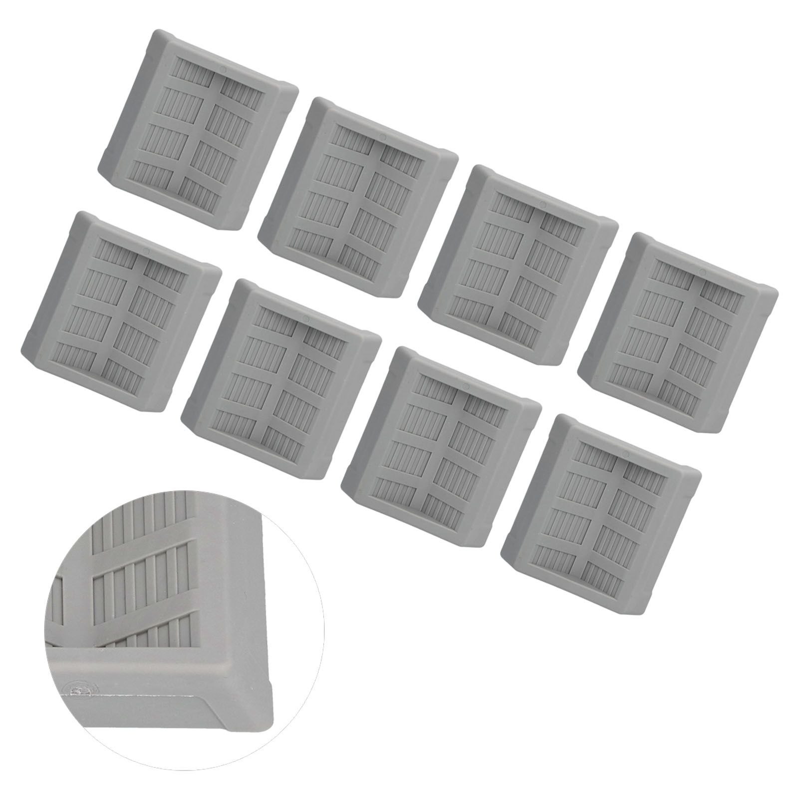 8PCS Rubber Caster Cups Furniture Wheel Stoppers Floor Protector for Bed Office Chair Cabinet Sofa Closet Wheels - Image 7