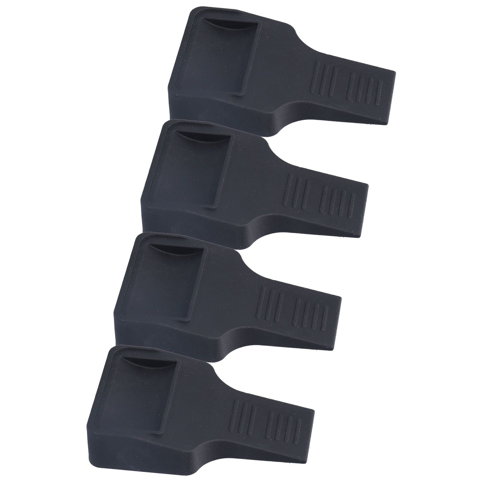4Pcs Wheel Stoppers U Shaped Wheels Caster Cups Accessory for Sofas Beds Chairs Furnitures Black - Image 4