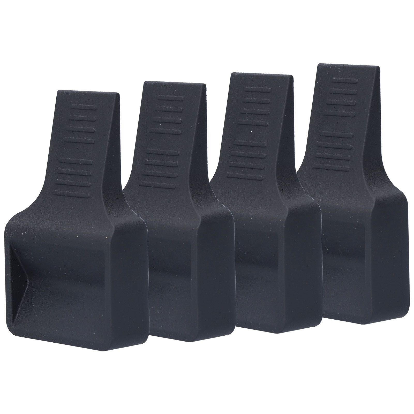 4Pcs Casters Stoppers V Shape Anti Sliding Furniture Wheel Cups for Sofas Beds Chairs Cabinets Black - Image 1