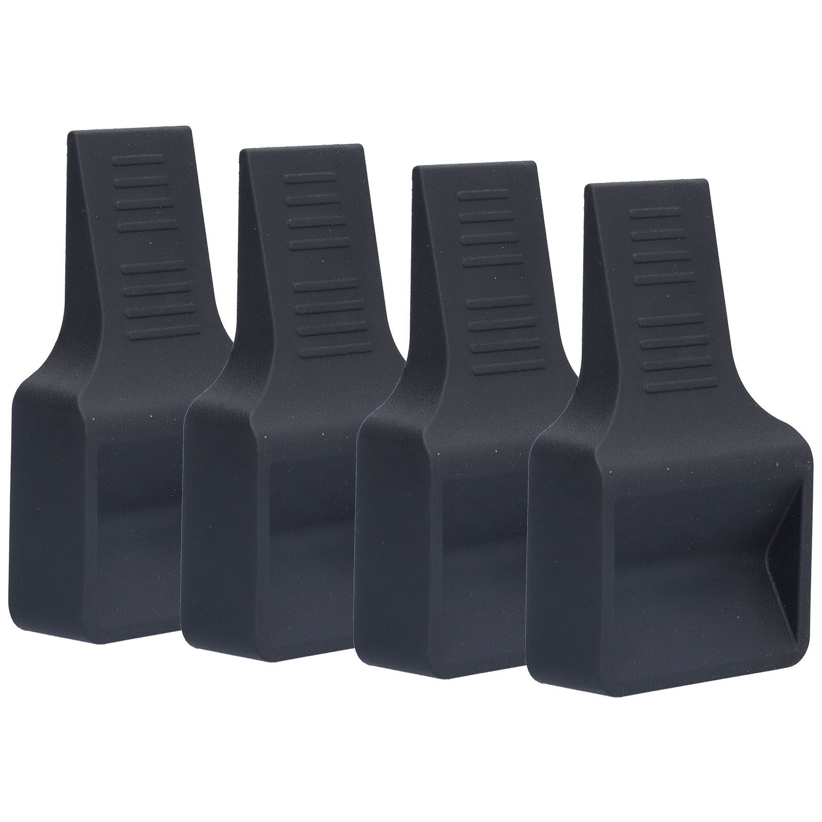 4Pcs Casters Stoppers V Shape Anti Sliding Furniture Wheel Cups for Sofas Beds Chairs Cabinets Black - Image 2