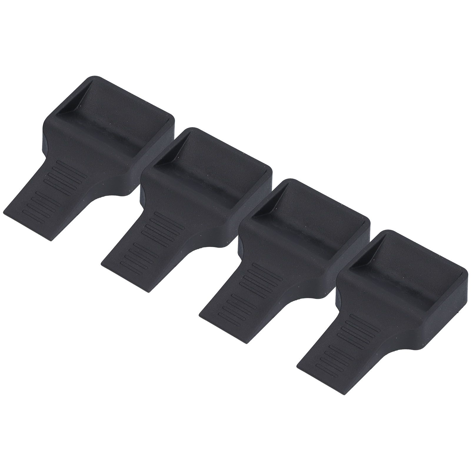 4Pcs Casters Stoppers V Shape Anti Sliding Furniture Wheel Cups for Sofas Beds Chairs Cabinets Black - Image 5