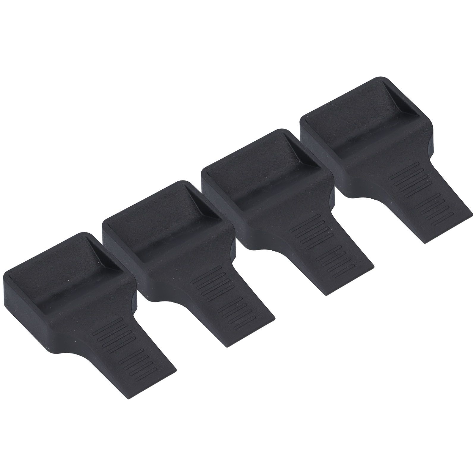 4Pcs Casters Stoppers V Shape Anti Sliding Furniture Wheel Cups for Sofas Beds Chairs Cabinets Black - Image 6