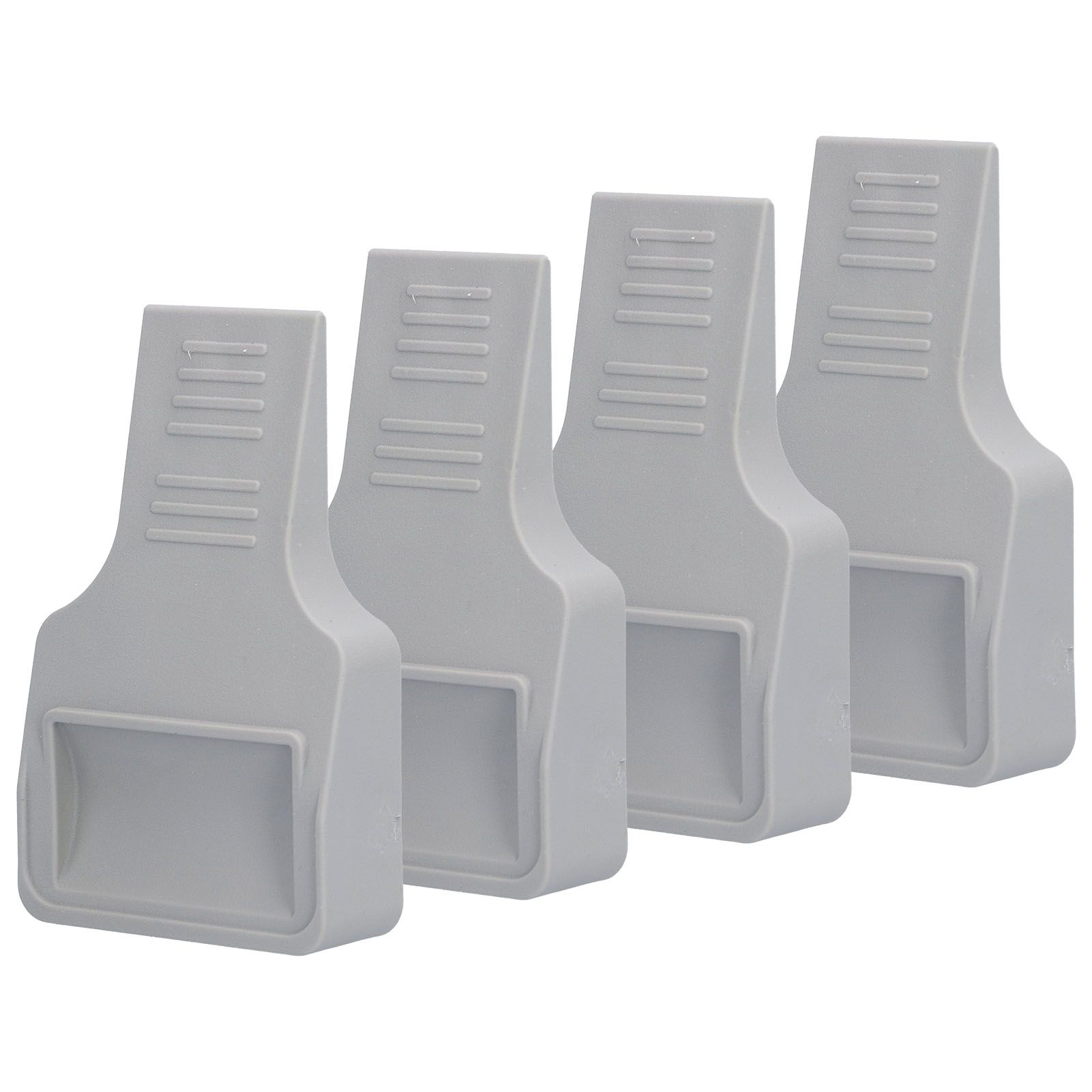 4Pcs U Shape Casters Door Stopper Anti Sliding Furniture Wheels Cups Protectors for Sofa Bed Chair Gray - Image 1