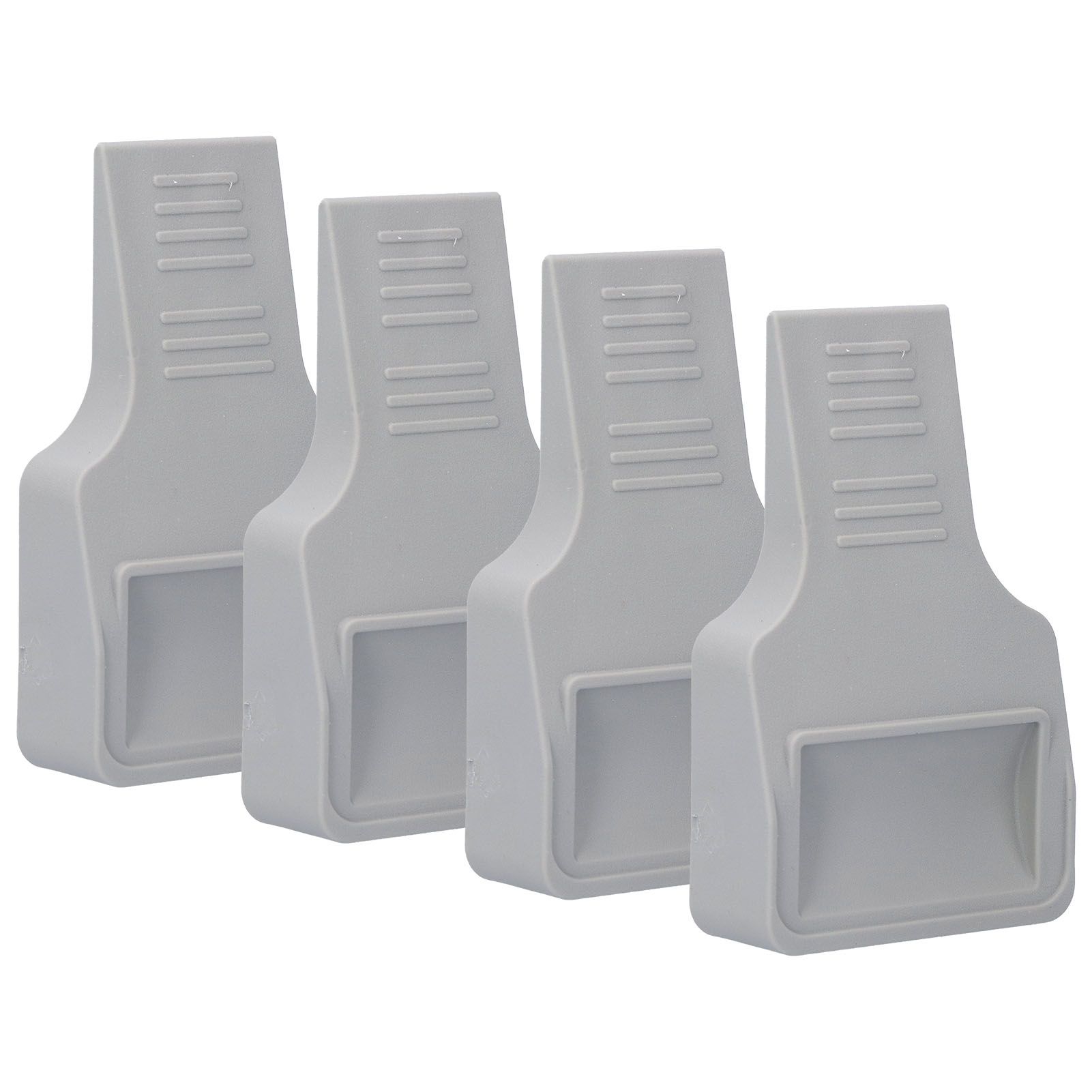 4Pcs U Shape Casters Door Stopper Anti Sliding Furniture Wheels Cups Protectors for Sofa Bed Chair Gray - Image 2