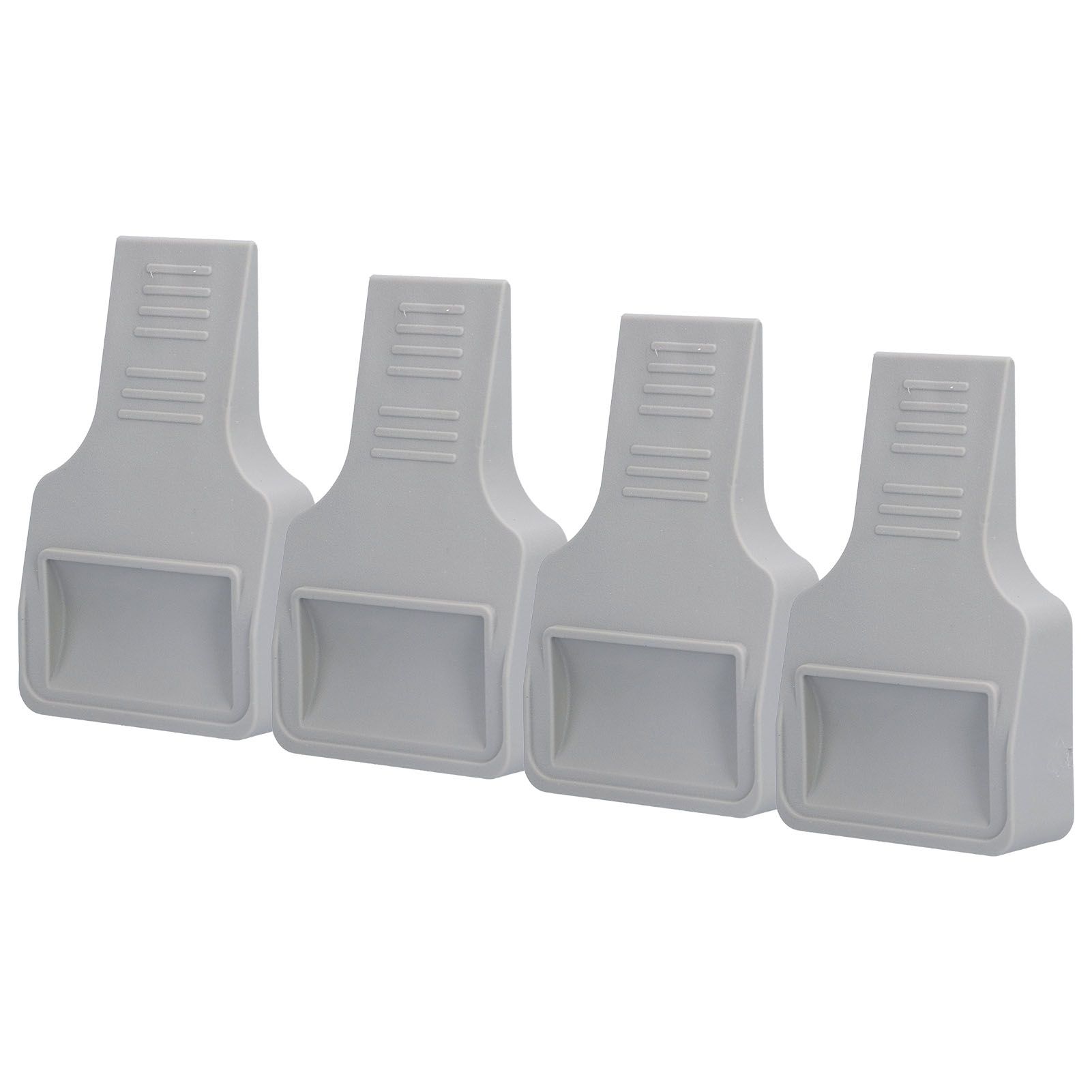4Pcs U Shape Casters Door Stopper Anti Sliding Furniture Wheels Cups Protectors for Sofa Bed Chair Gray - Image 3