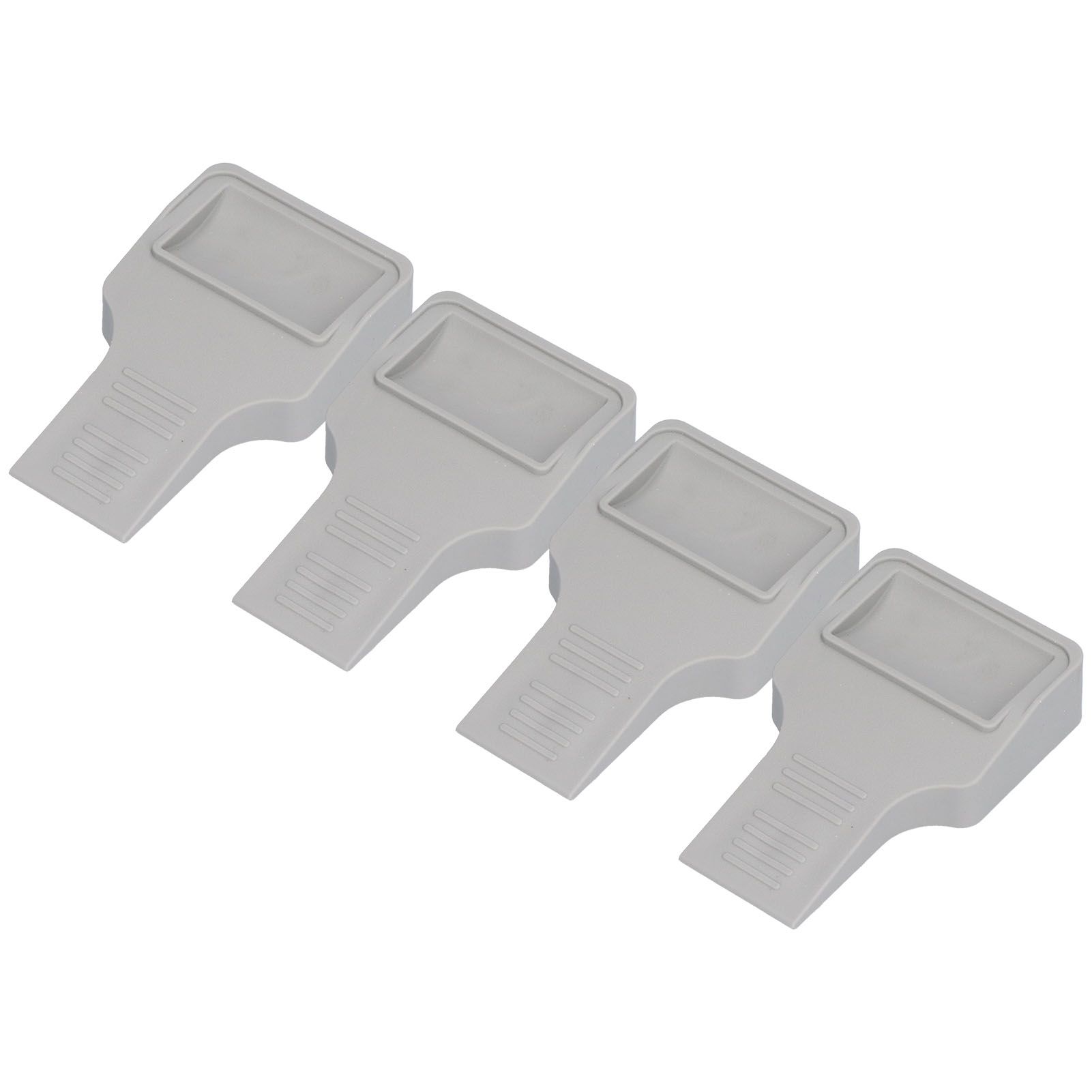 4Pcs U Shape Casters Door Stopper Anti Sliding Furniture Wheels Cups Protectors for Sofa Bed Chair Gray - Image 5