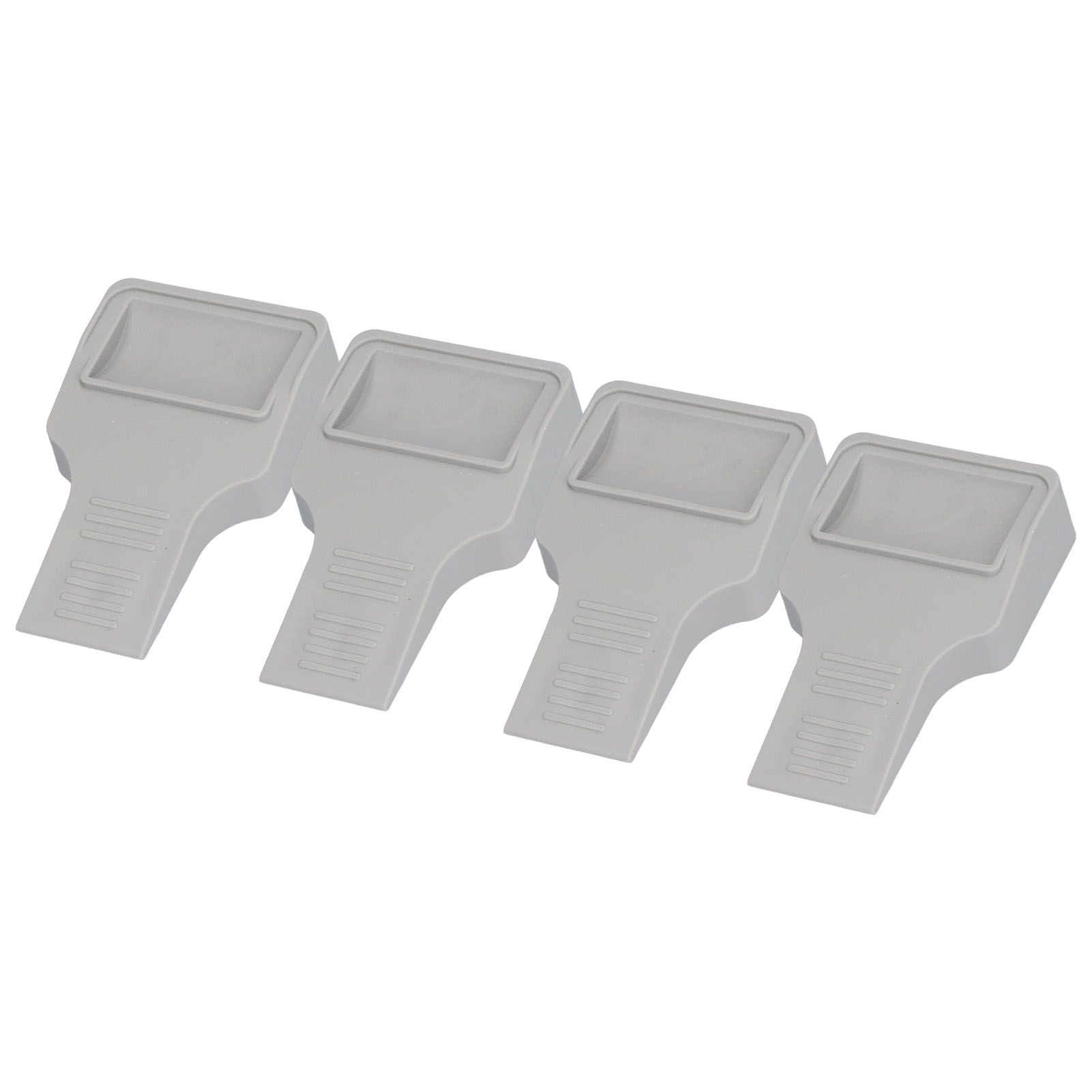 4Pcs U Shape Casters Door Stopper Anti Sliding Furniture Wheels Cups Protectors for Sofa Bed Chair Gray - Image 7