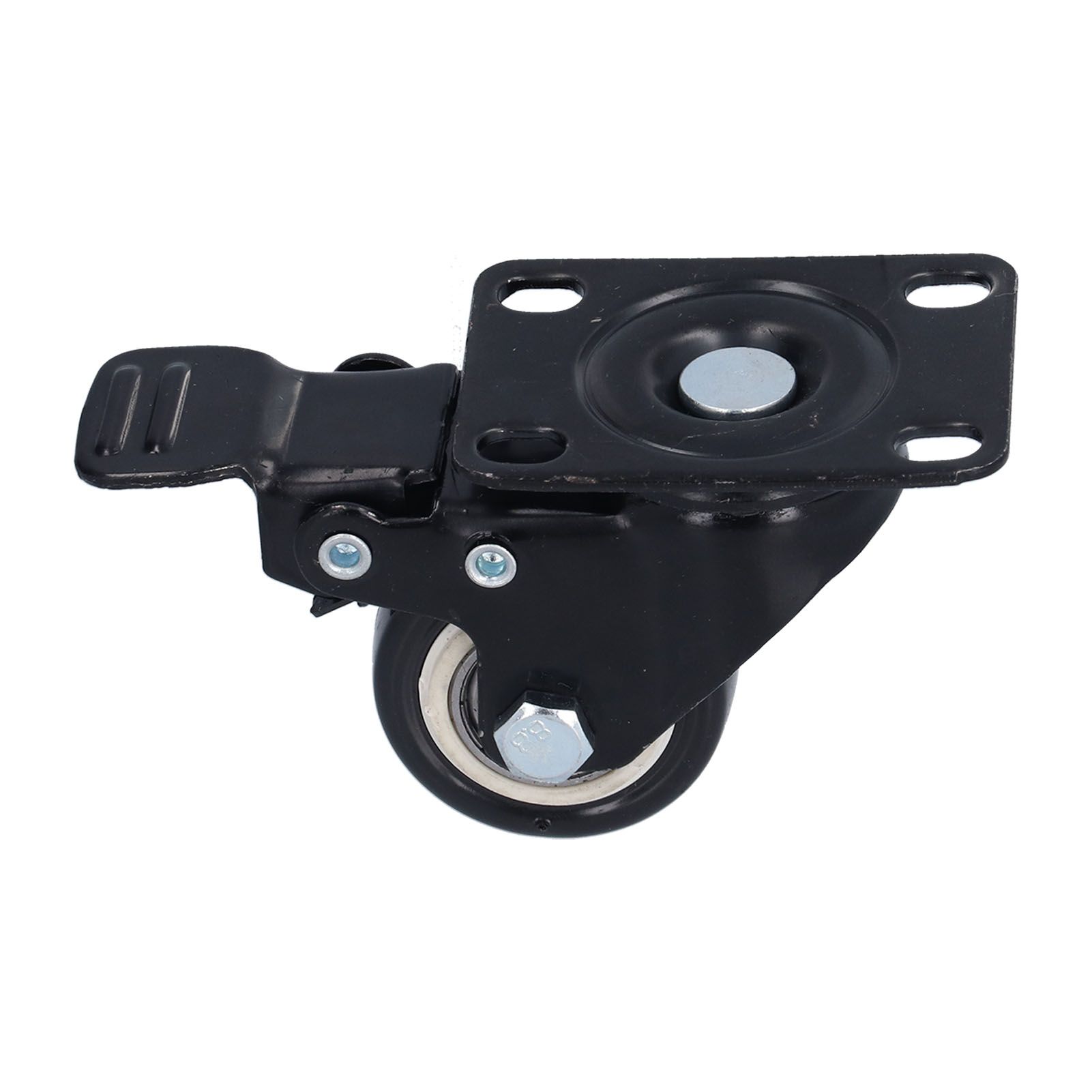 4PCS Caster 1.5in 360° Rotate Head Rubber Shock Absorption Double Ball Bearing Chair Wheel - Image 1