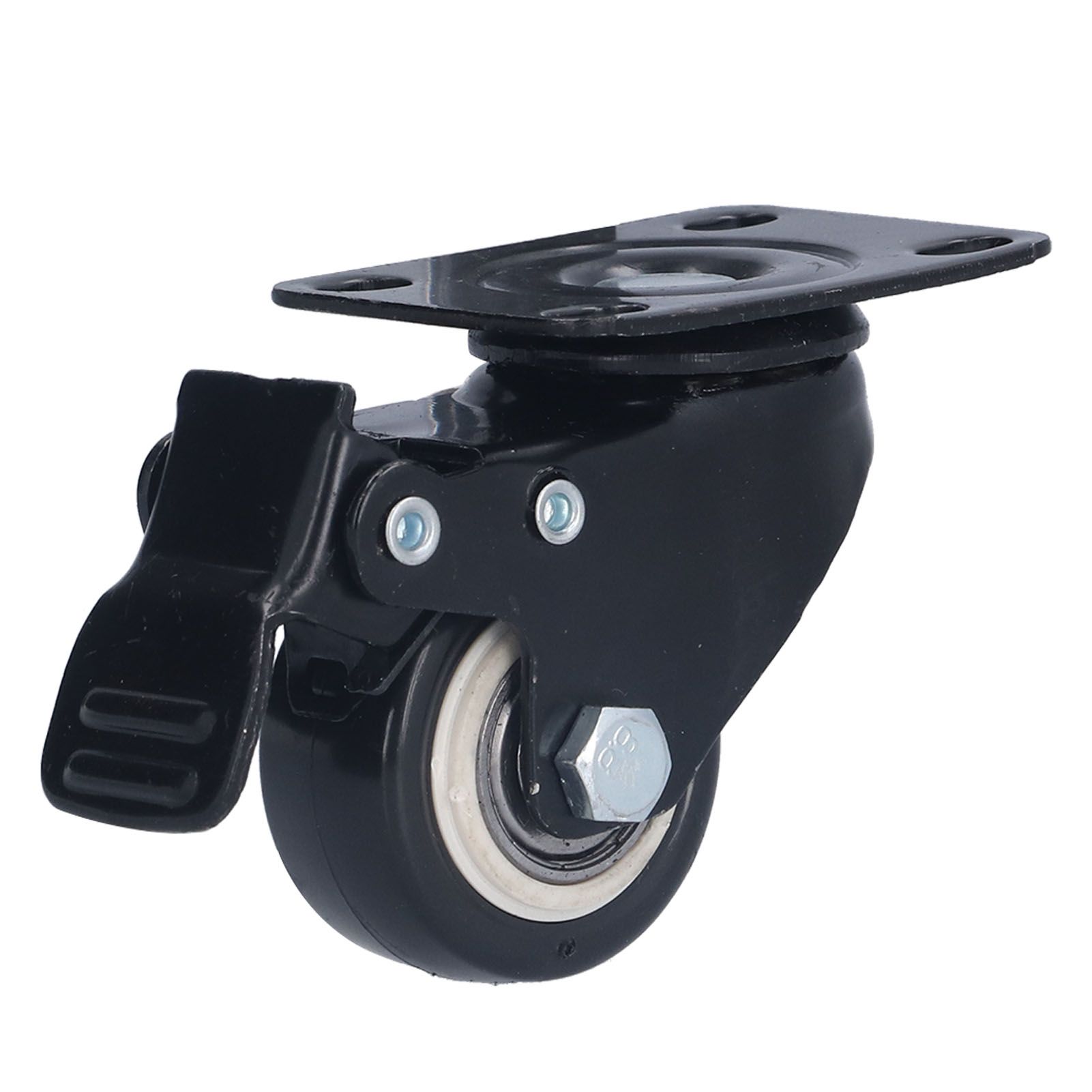 4PCS Caster 1.5in 360° Rotate Head Rubber Shock Absorption Double Ball Bearing Chair Wheel - Image 2