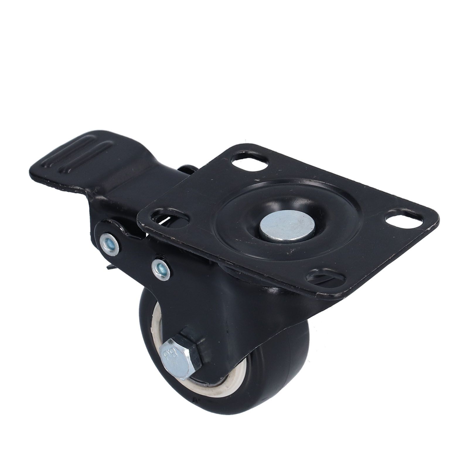 4PCS Caster 1.5in 360° Rotate Head Rubber Shock Absorption Double Ball Bearing Chair Wheel - Image 4
