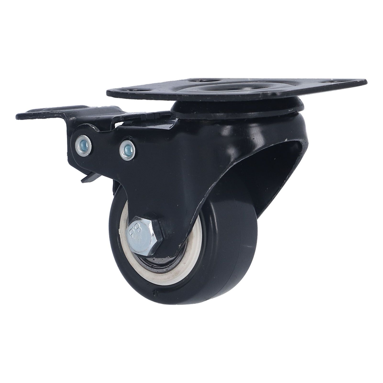 4PCS Caster 1.5in 360° Rotate Head Rubber Shock Absorption Double Ball Bearing Chair Wheel - Image 5