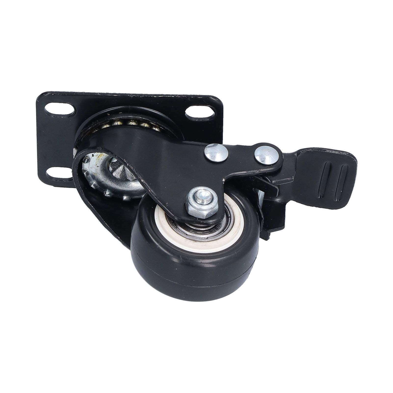 4PCS Caster 1.5in 360° Rotate Head Rubber Shock Absorption Double Ball Bearing Chair Wheel - Image 8