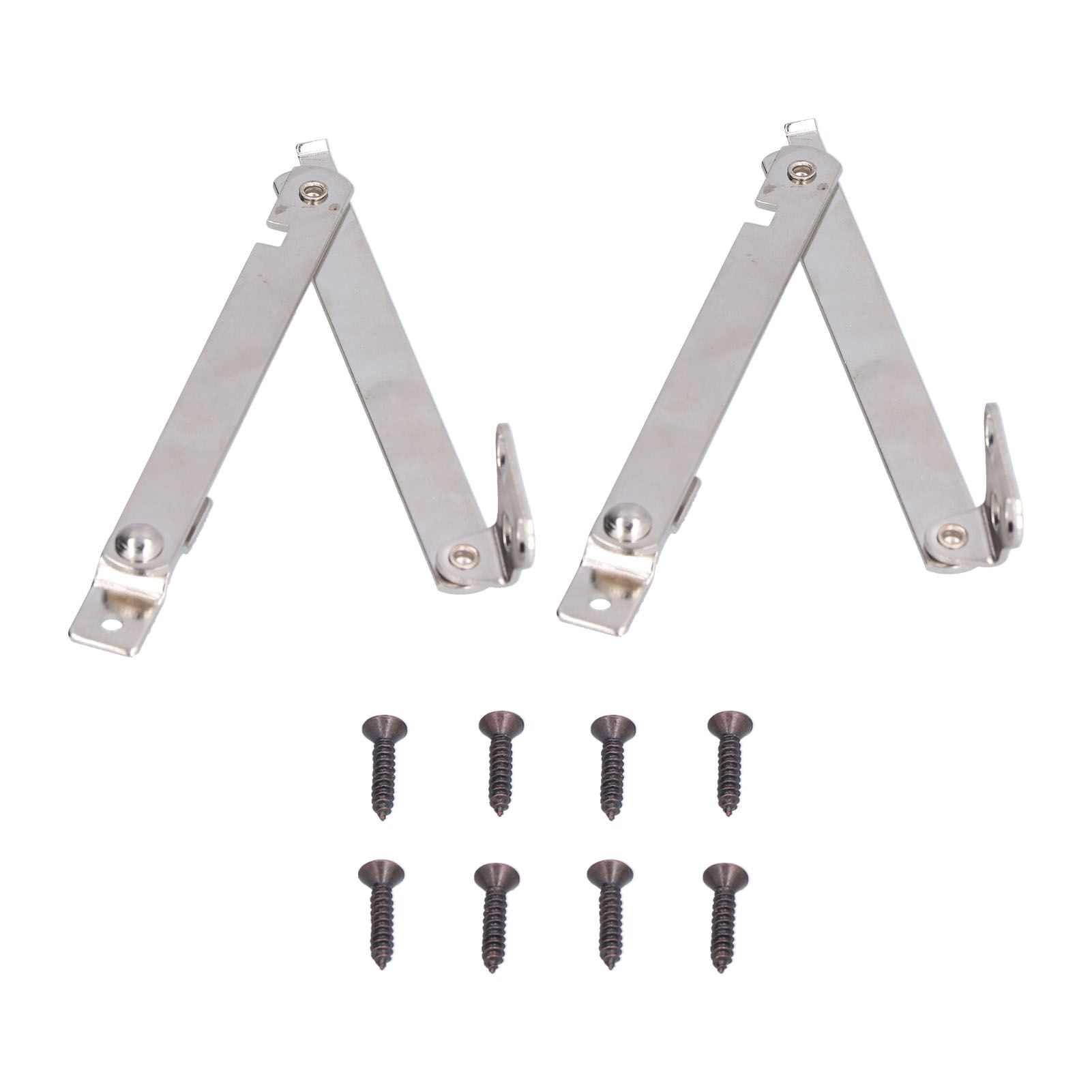 2 Set Folding Support Hinges Lid Lift Up Stay Hinge for Wooden Boxes Cabinet Cupboard Furniture Hardware - Image 2