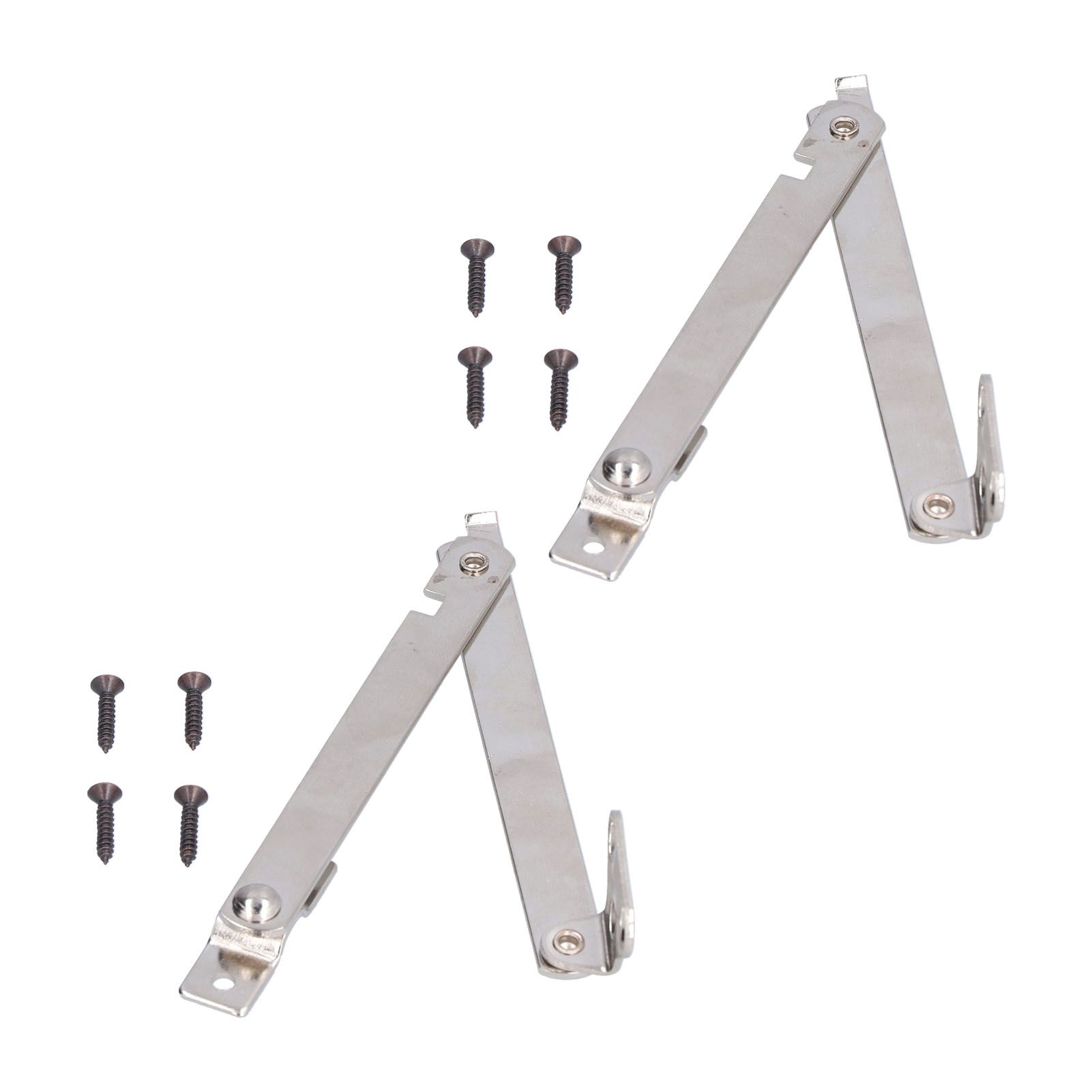 2 Set Folding Support Hinges Lid Lift Up Stay Hinge for Wooden Boxes Cabinet Cupboard Furniture Hardware - Image 8