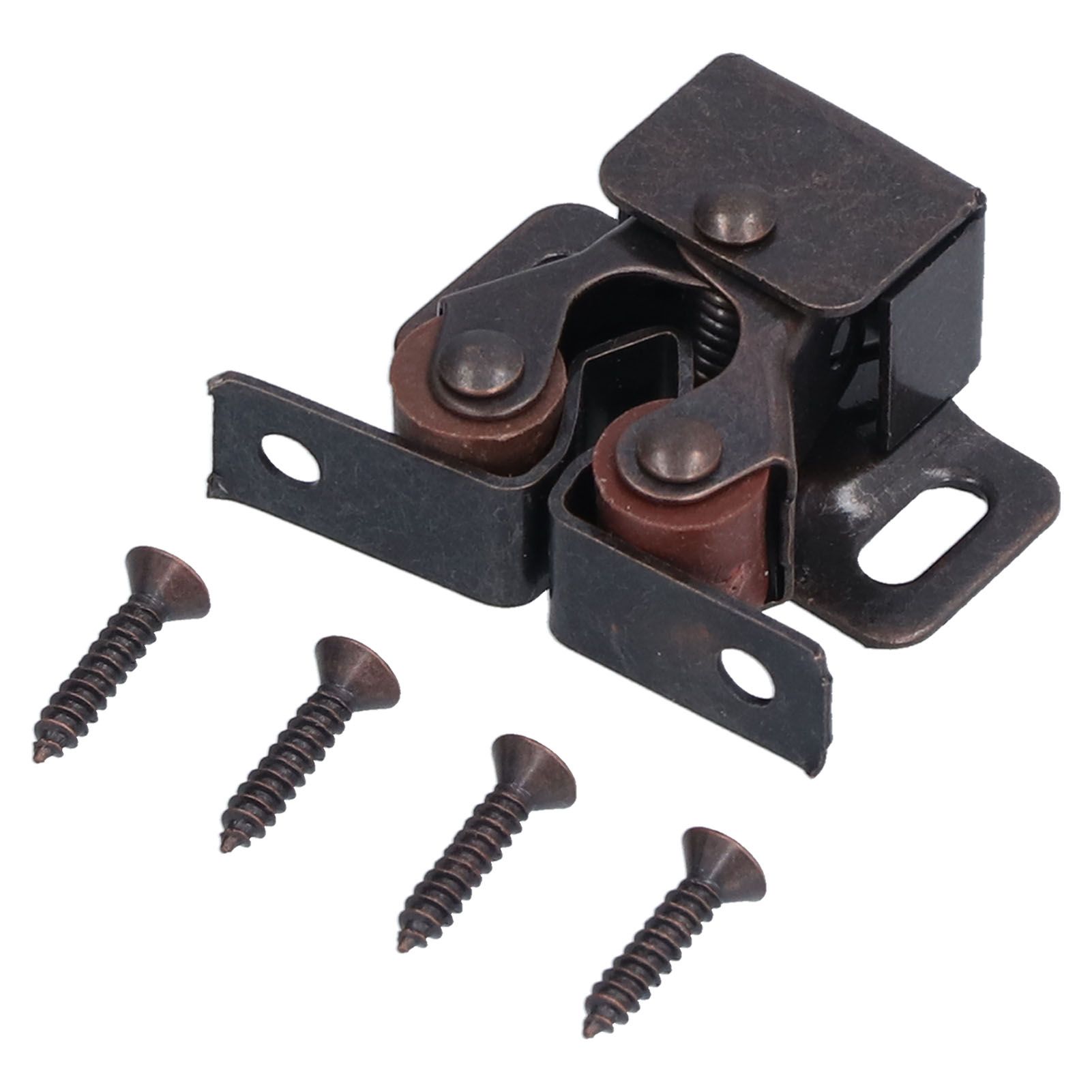 30 Set Stainless Steel Double Roller Catch Cabinet Latches Self Elastic Magnetic Damping Buffer - Image 5