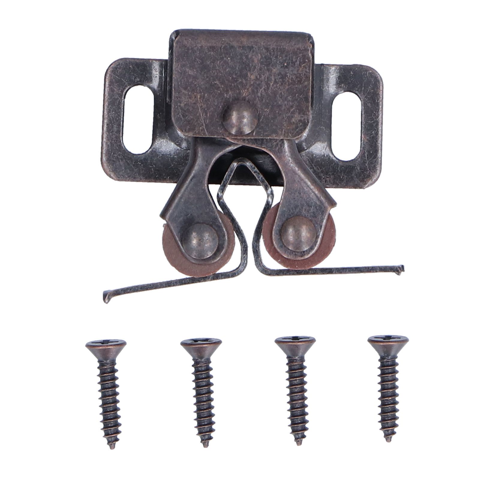 30 Set Stainless Steel Double Roller Catch Cabinet Latches Self Elastic Magnetic Damping Buffer - Image 8