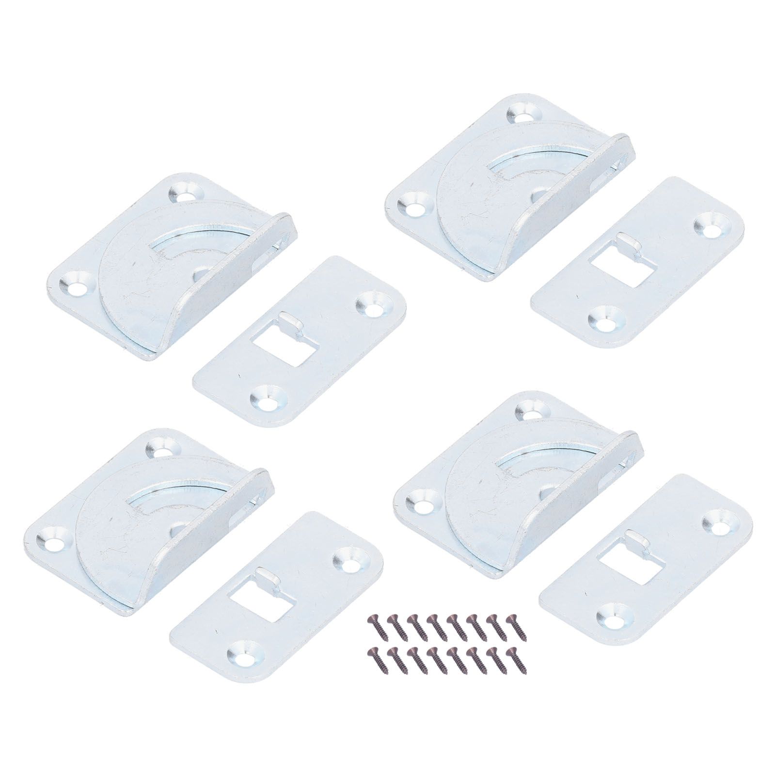 4PCS Bed Rail Bracket Heavy Duty Stainless Steel Bed Rail Fittings for Bed Frame Footrest - Image 1