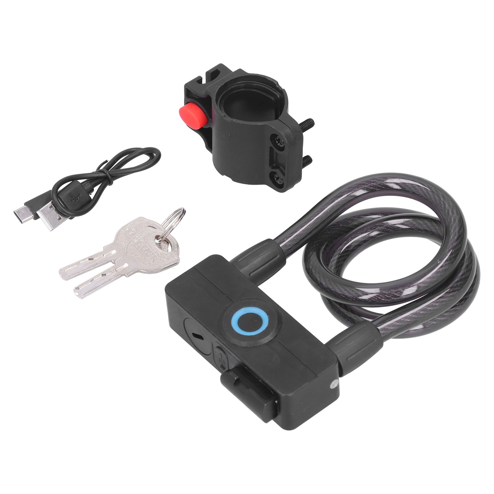 3.7V Lithium Battery Portable Fingerprint Bicycle Lock Bluetooth Intelligent Chain Lock for Motorcycle Mountain Bike - Image 3