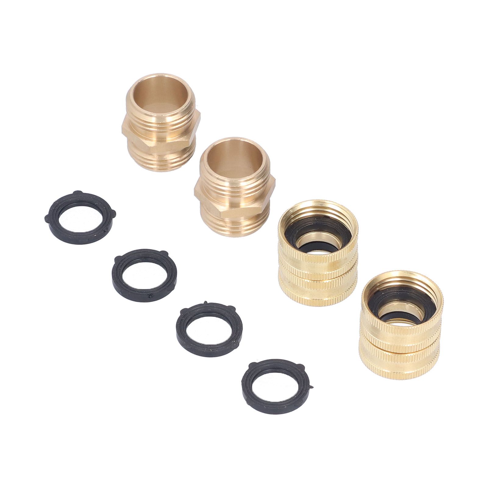 2Pairs 3/4in Brass Hose Adapter 2 Way Hose Adapter Durable and Convenient for Garden and Washing Machine - Image 2