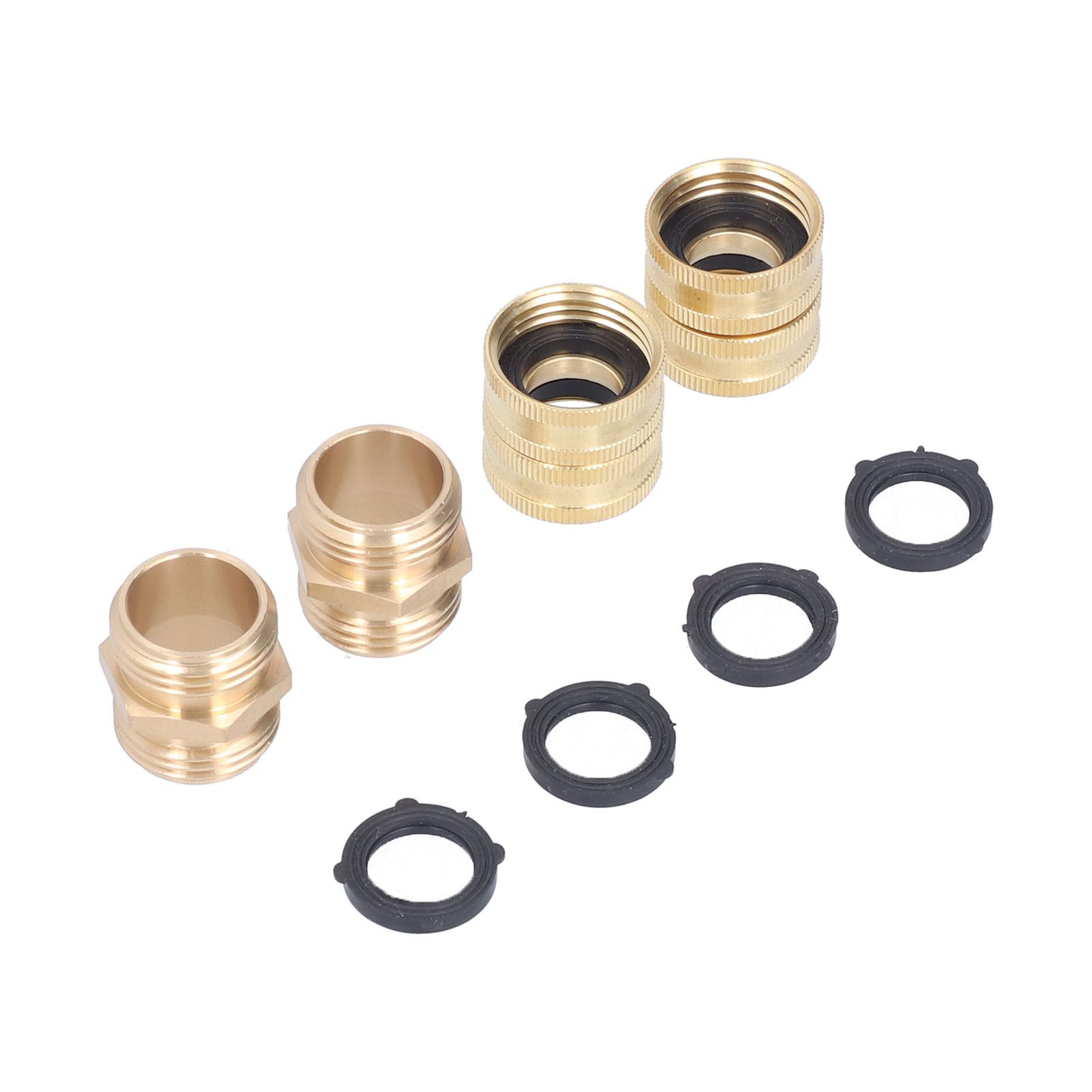 2Pairs 3/4in Brass Hose Adapter 2 Way Hose Adapter Durable and Convenient for Garden and Washing Machine - Image 3