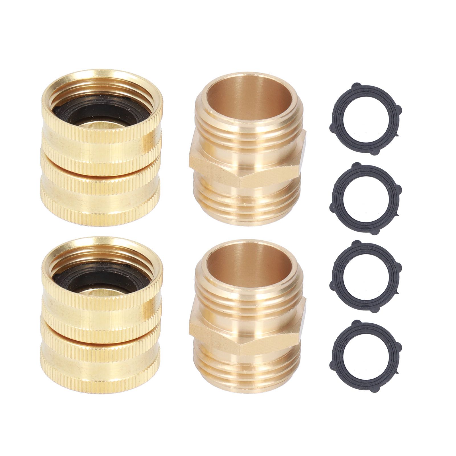 2Pairs 3/4in Brass Hose Adapter 2 Way Hose Adapter Durable and Convenient for Garden and Washing Machine - Image 4
