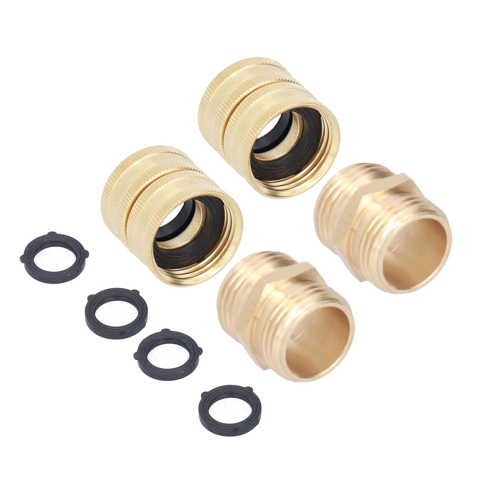 2Pairs 3/4in Brass Hose Adapter 2 Way Hose Adapter Durable and Convenient for Garden and Washing Machine - Image 5