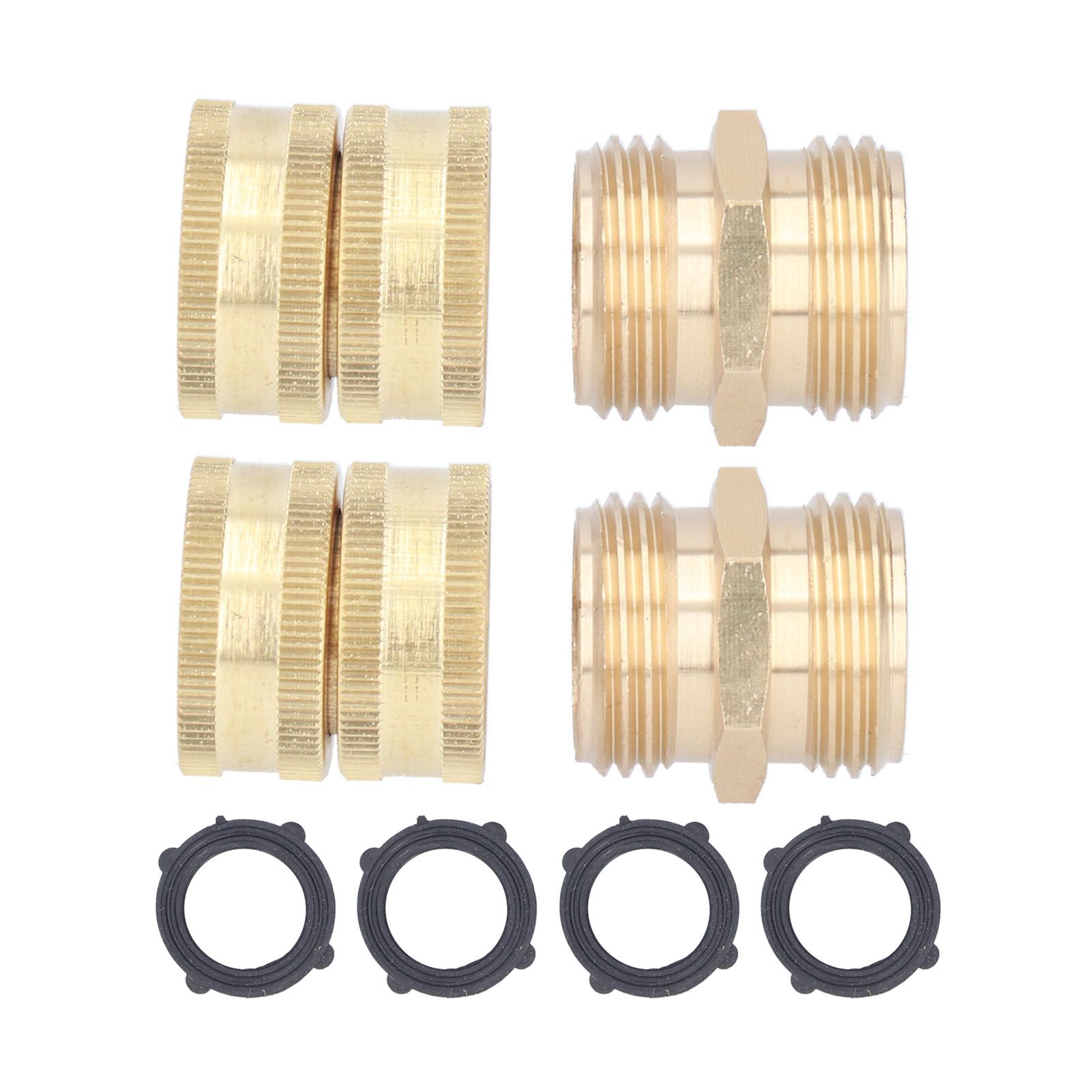 2Pairs 3/4in Brass Hose Adapter 2 Way Hose Adapter Durable and Convenient for Garden and Washing Machine - Image 7